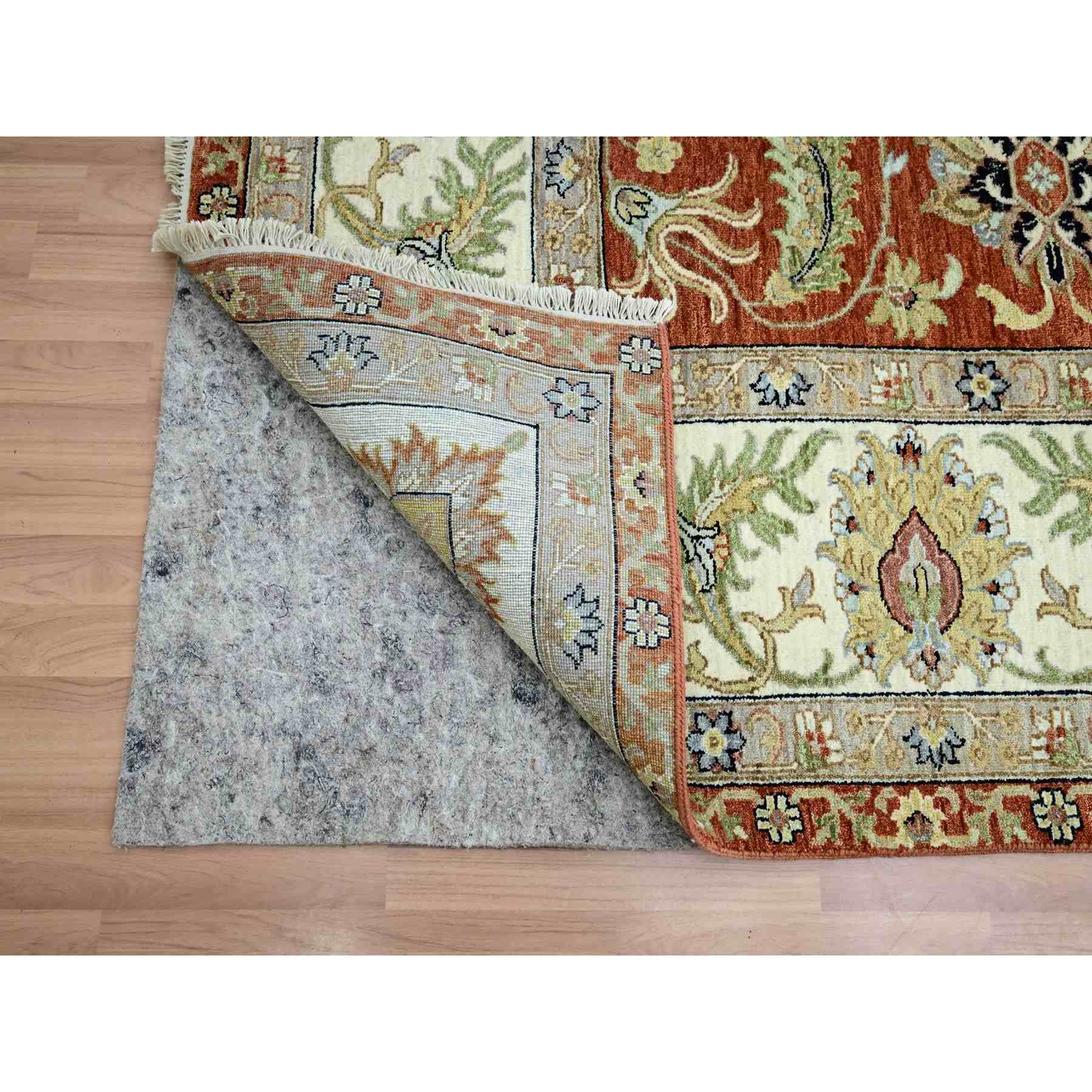 Oushak-And-Peshawar-Hand-Knotted-Rug-416470