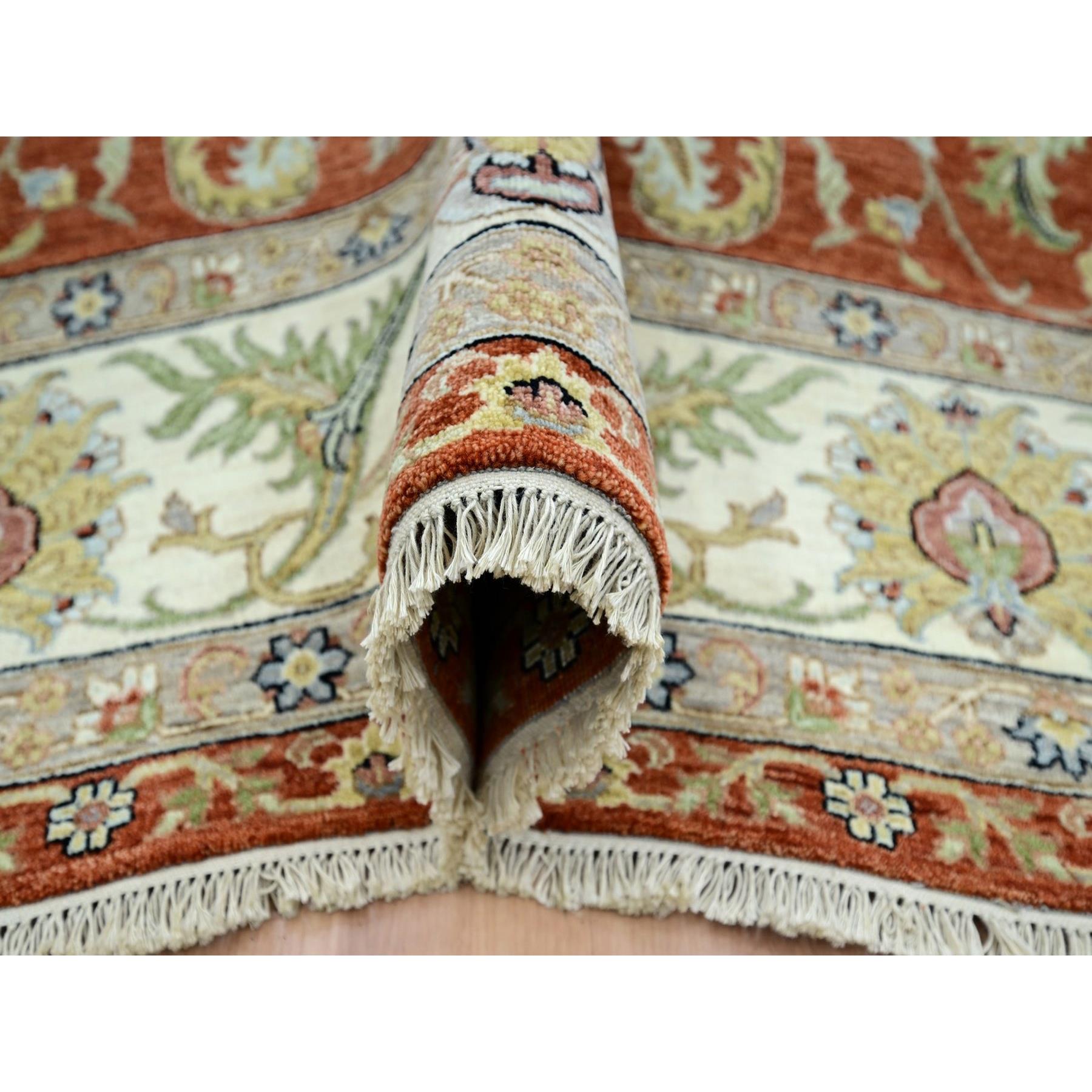 Oushak-And-Peshawar-Hand-Knotted-Rug-416470