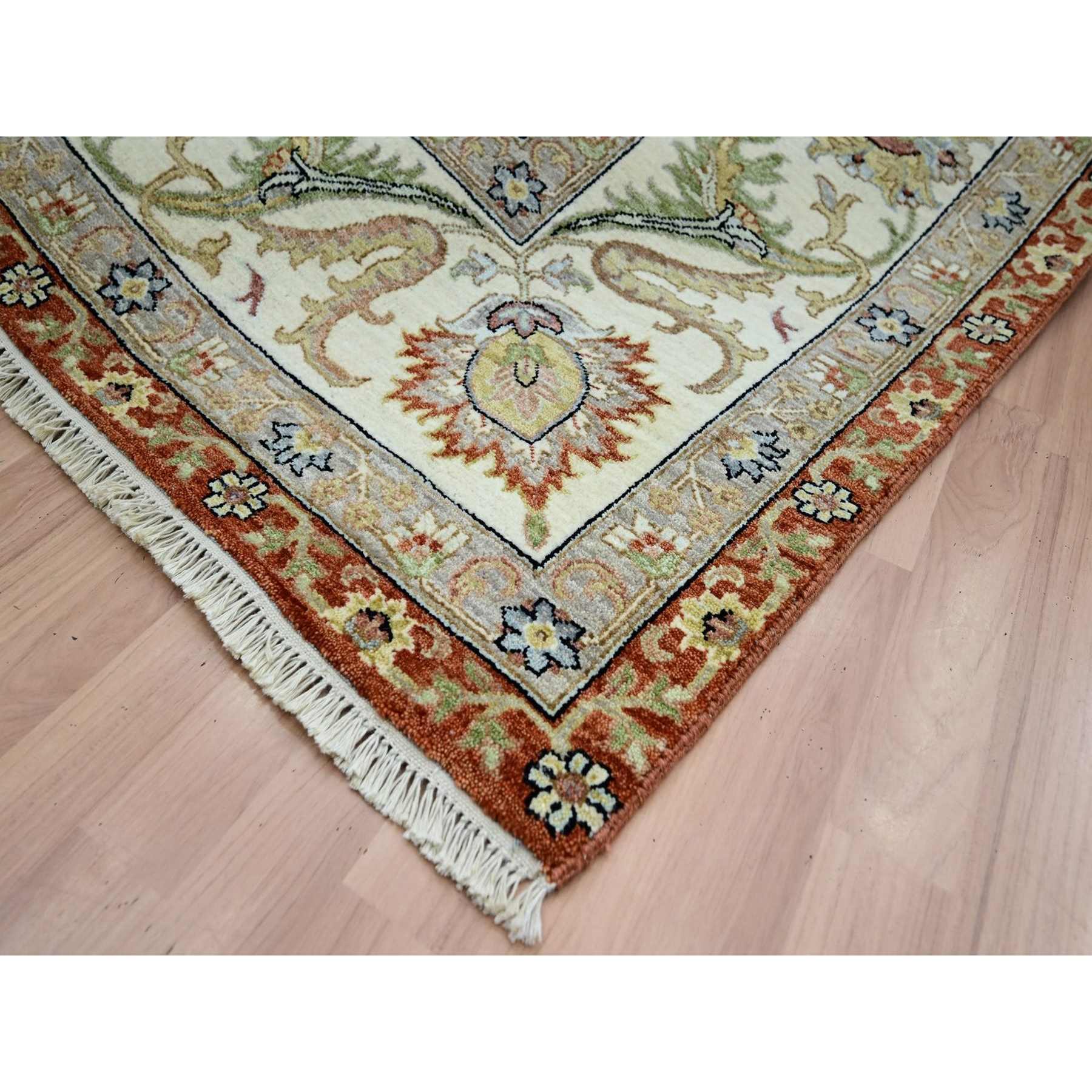 Oushak-And-Peshawar-Hand-Knotted-Rug-416470