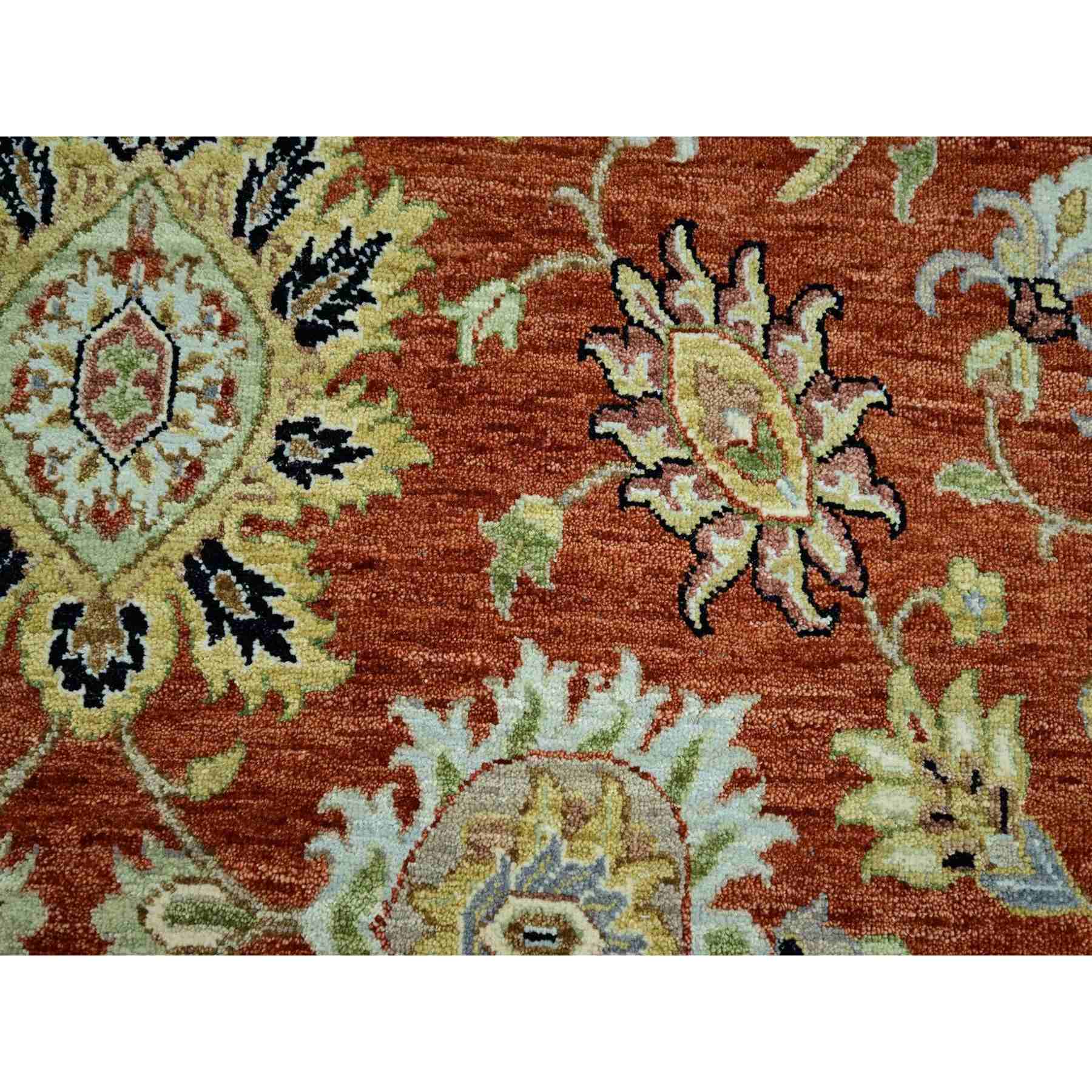 Oushak-And-Peshawar-Hand-Knotted-Rug-416470