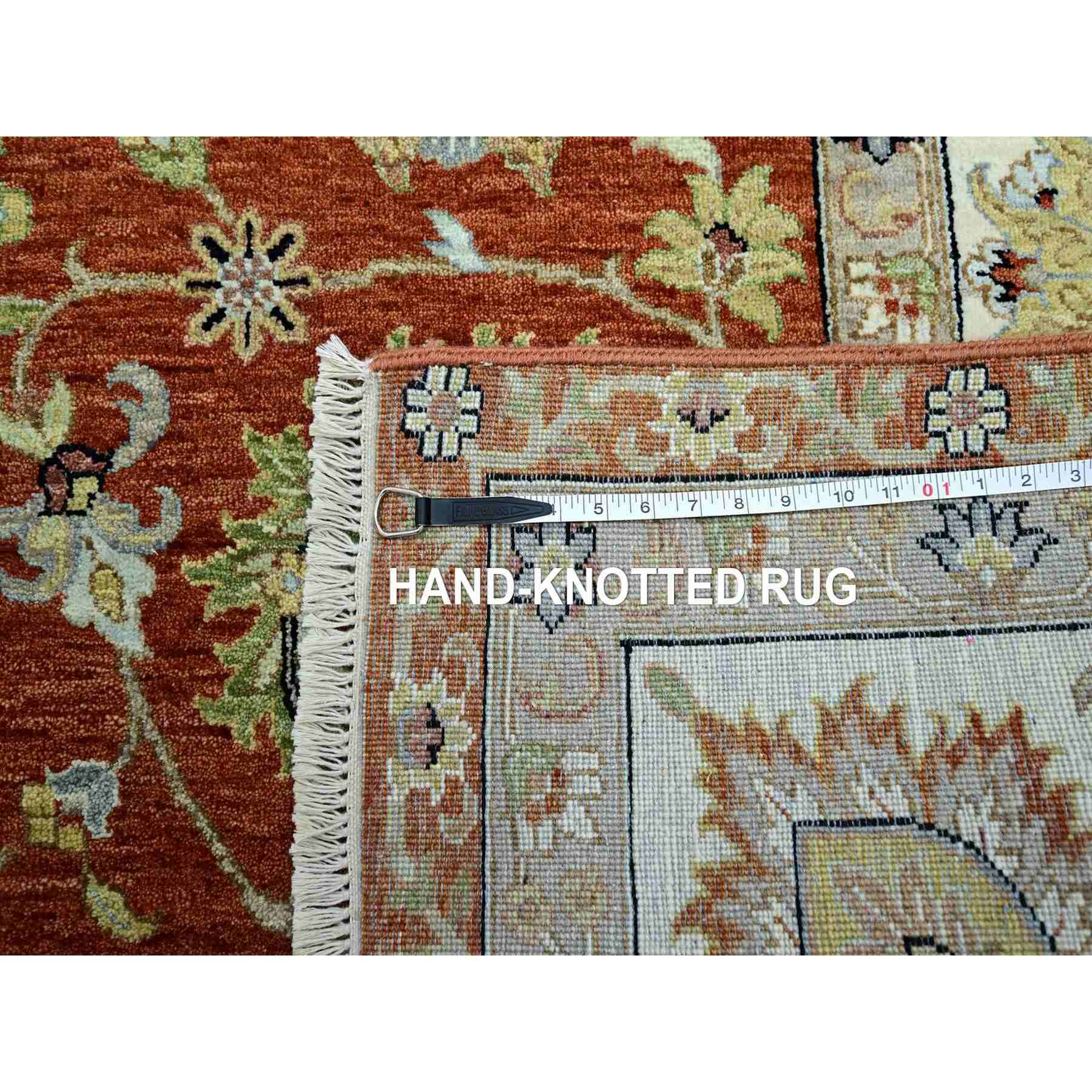 Oushak-And-Peshawar-Hand-Knotted-Rug-416470