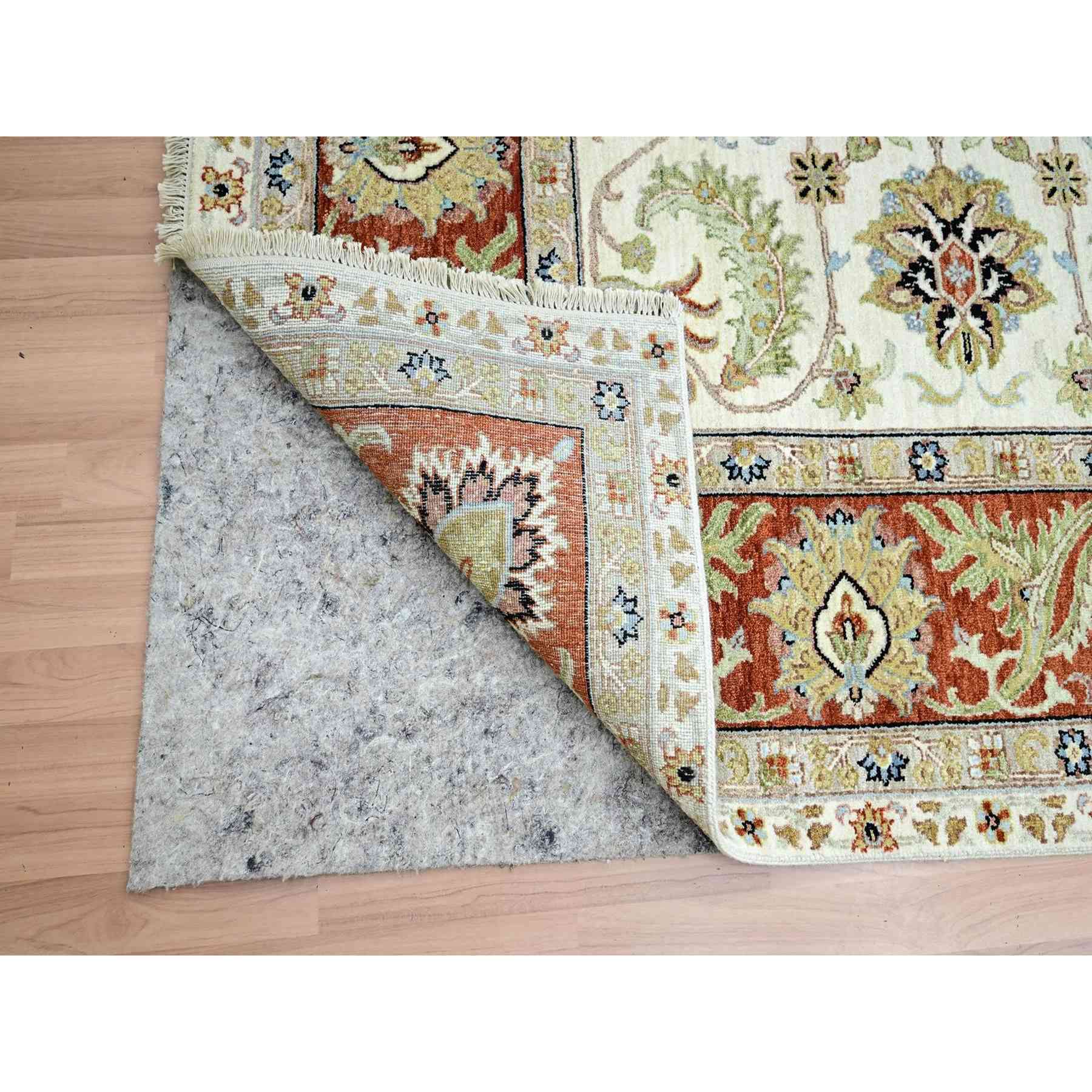 Oushak-And-Peshawar-Hand-Knotted-Rug-416475