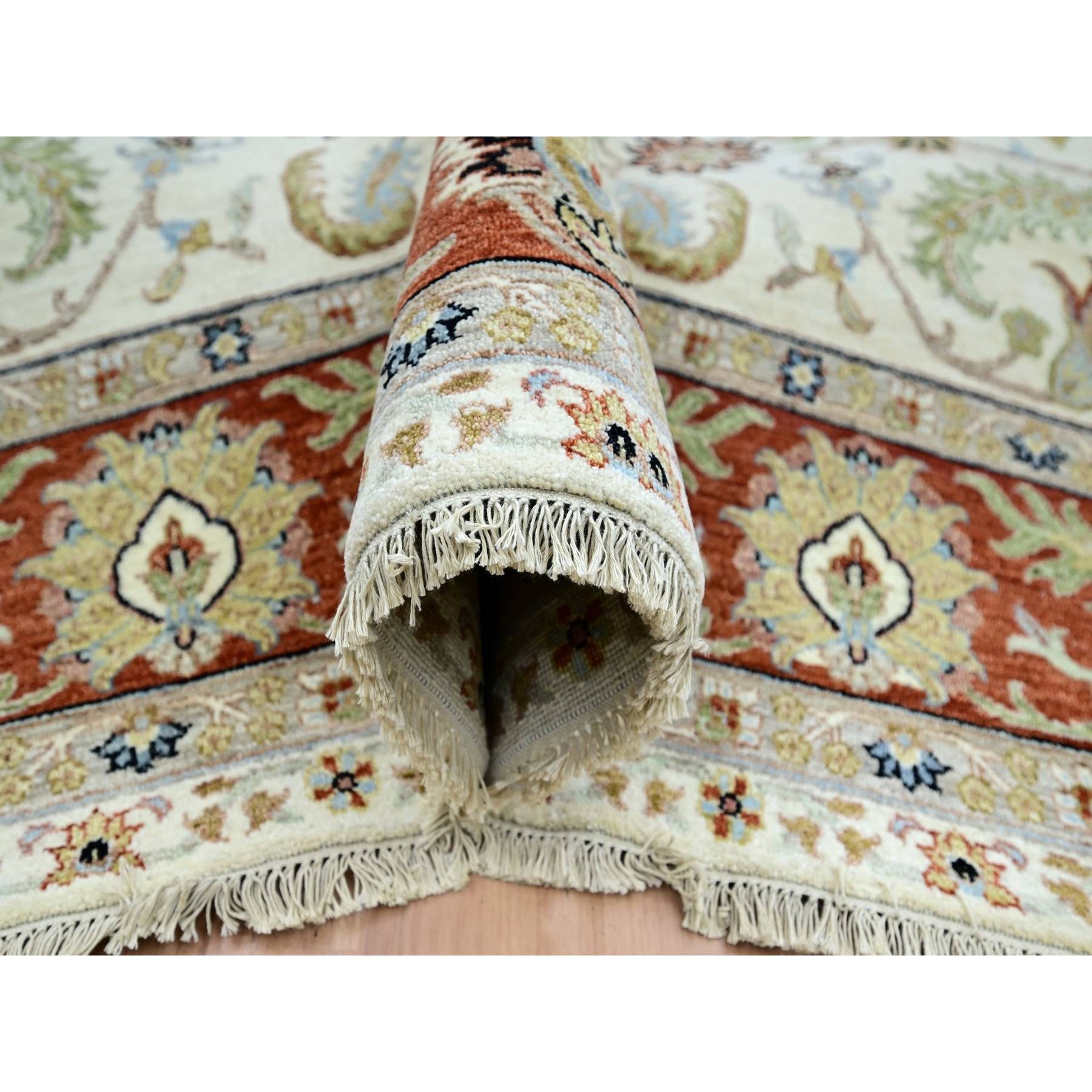 Oushak-And-Peshawar-Hand-Knotted-Rug-416475