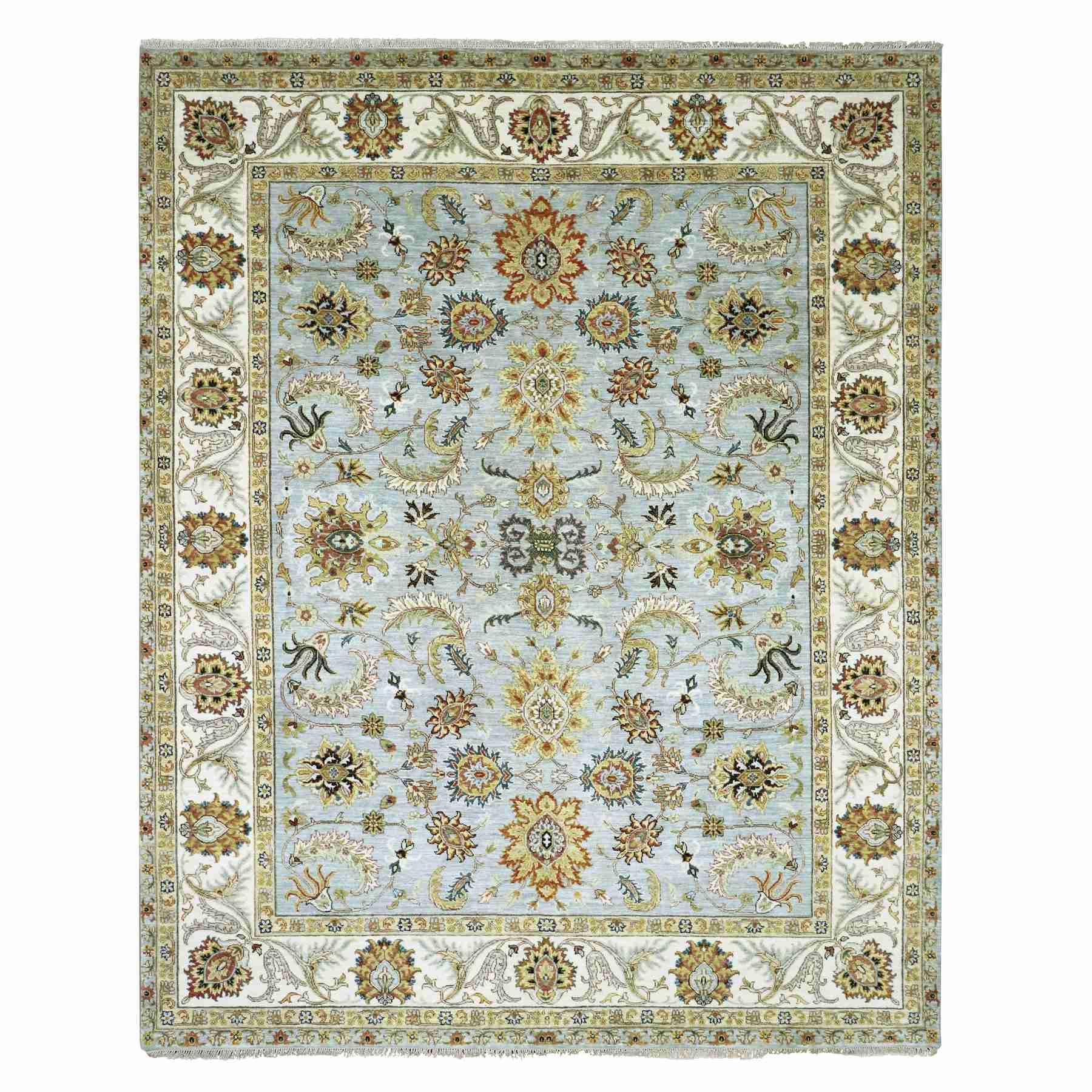 Oushak-And-Peshawar-Hand-Knotted-Rug-416485