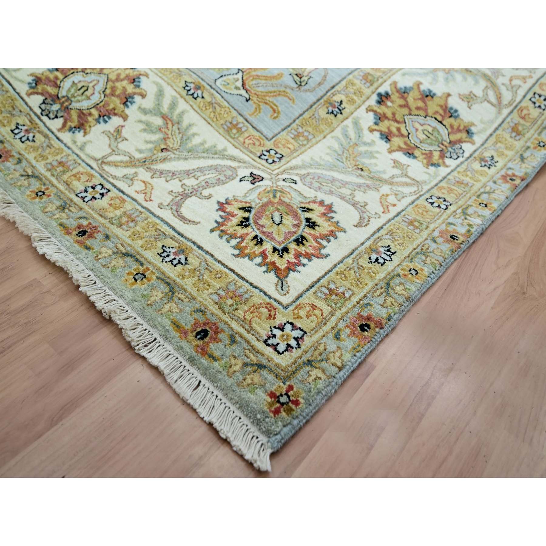 Oushak-And-Peshawar-Hand-Knotted-Rug-416485