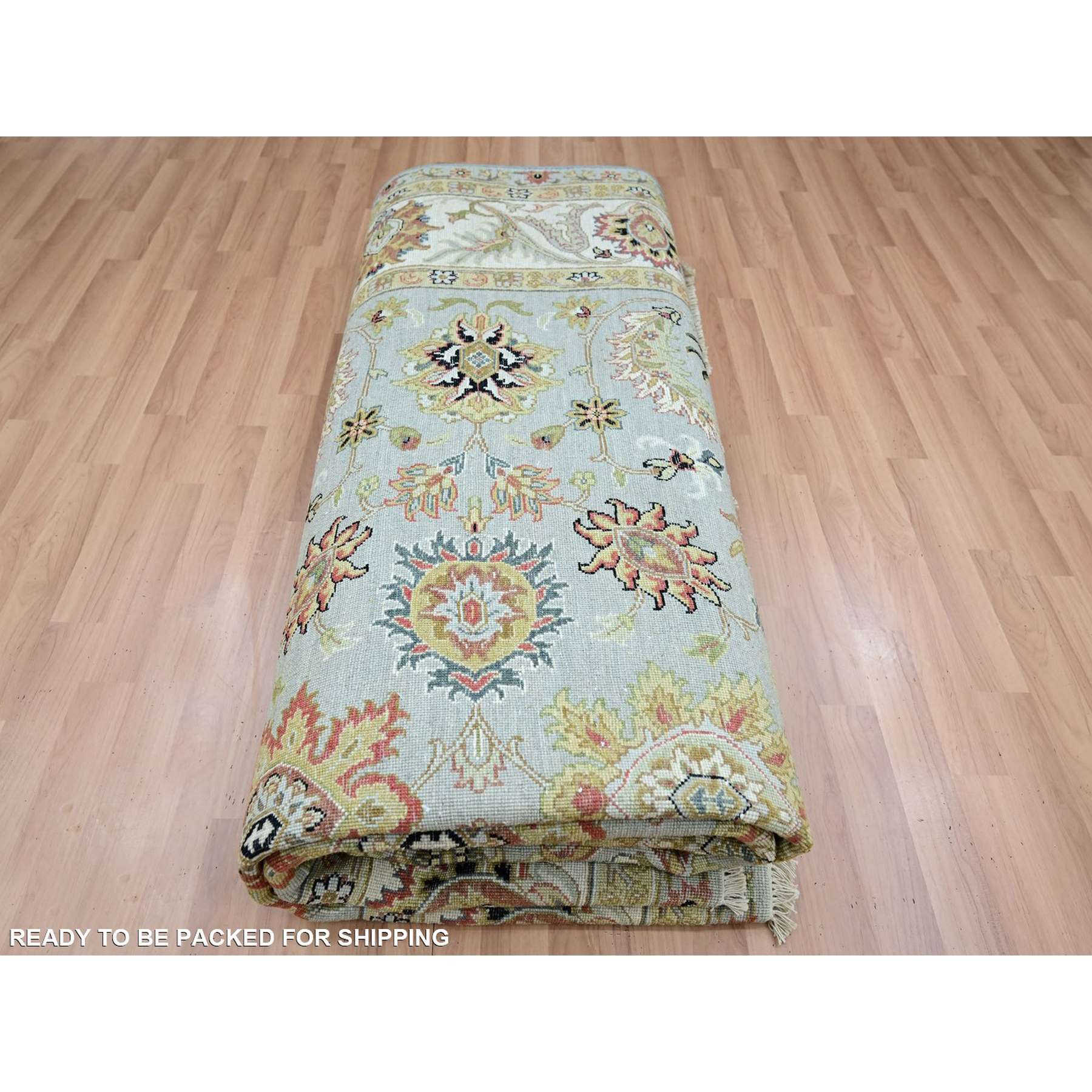 Oushak-And-Peshawar-Hand-Knotted-Rug-416485