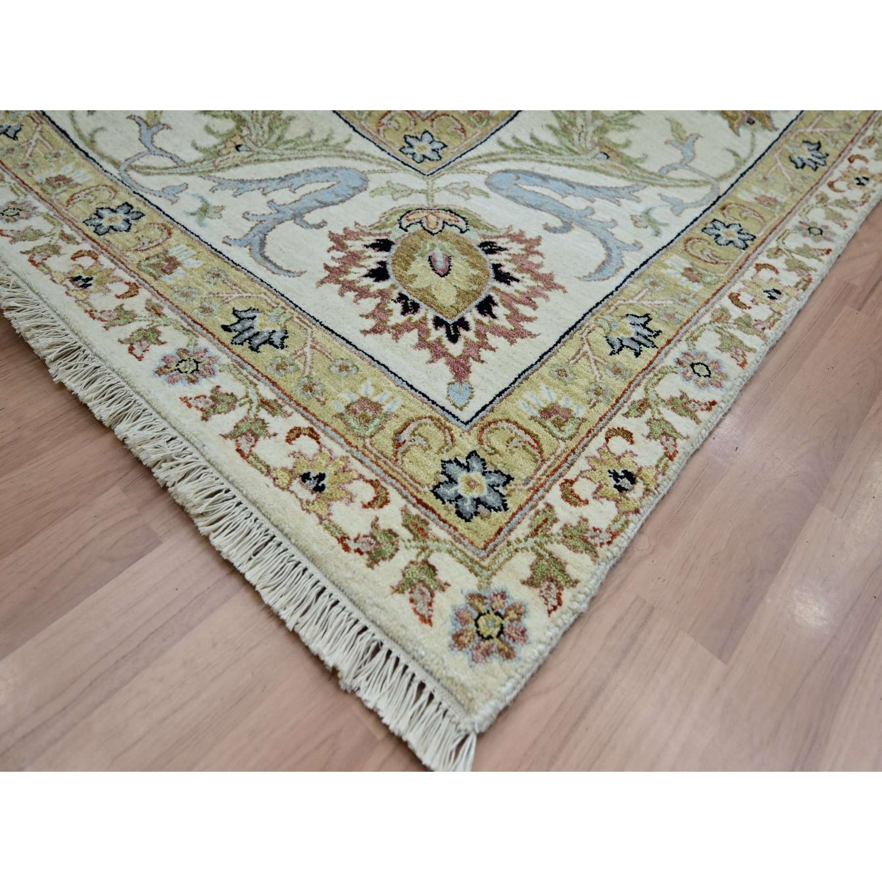 Oushak-And-Peshawar-Hand-Knotted-Rug-416495
