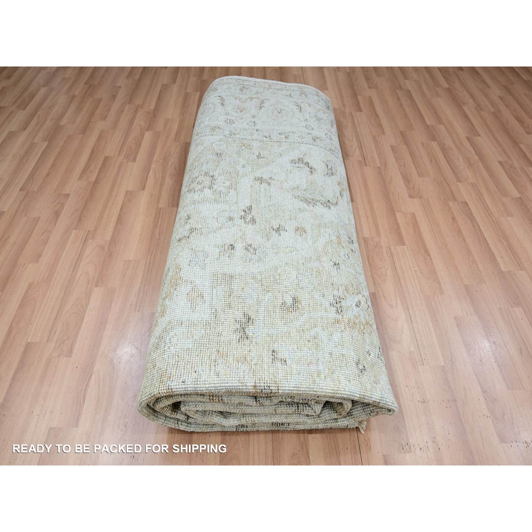Oushak-And-Peshawar-Hand-Knotted-Rug-416520