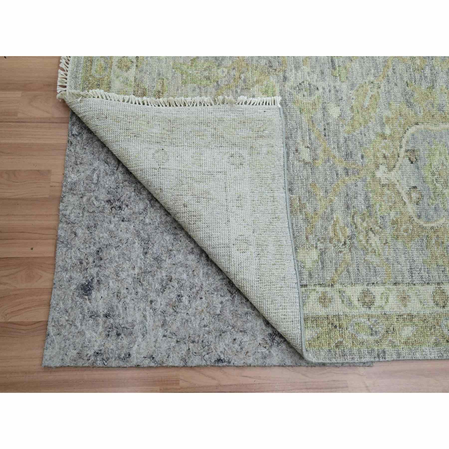 Oushak-And-Peshawar-Hand-Knotted-Rug-416530