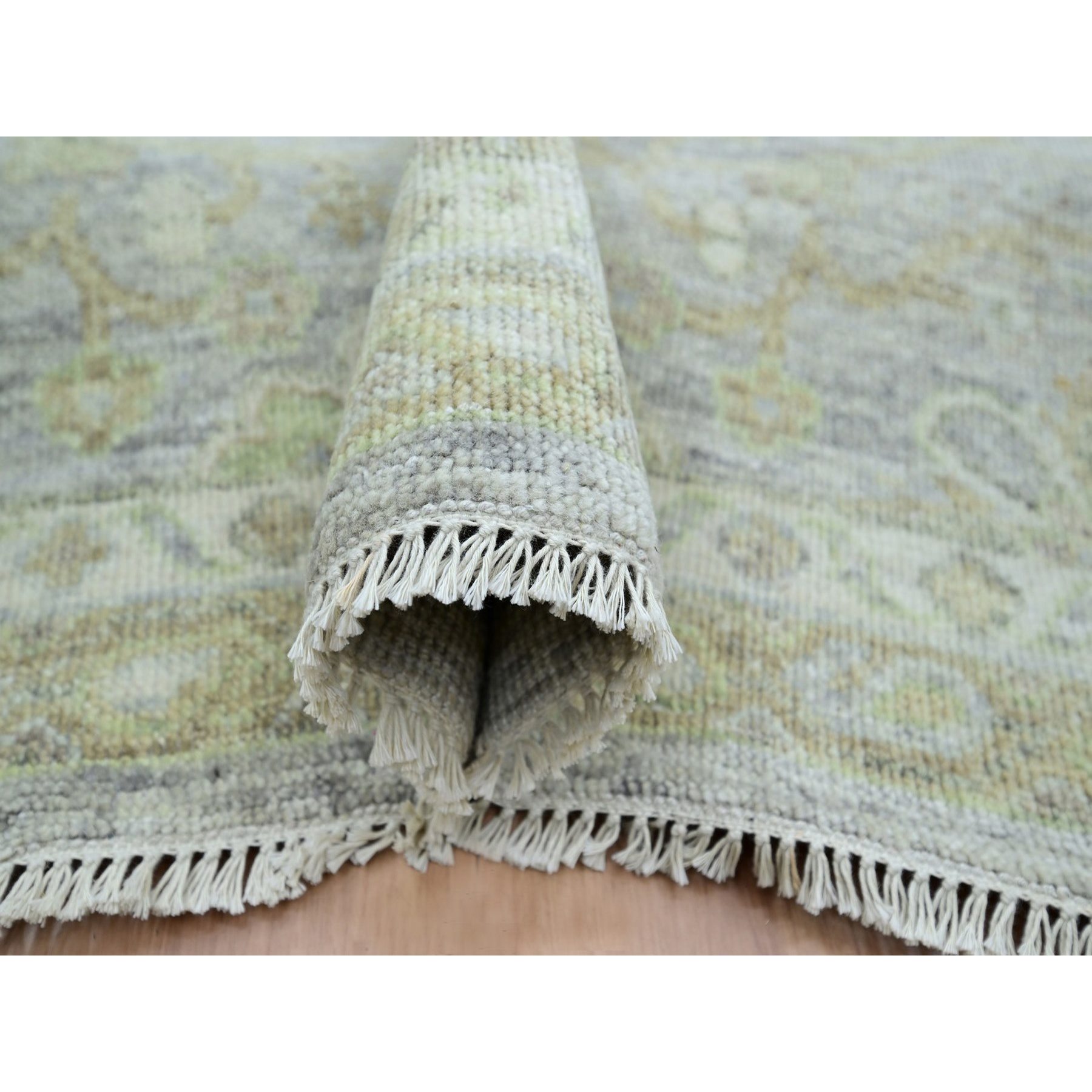 Oushak-And-Peshawar-Hand-Knotted-Rug-416530