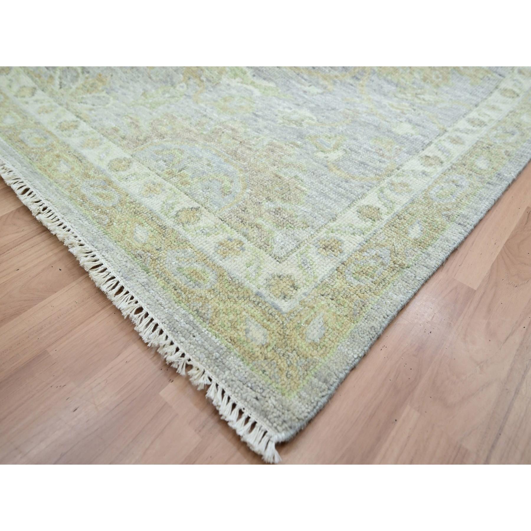 Oushak-And-Peshawar-Hand-Knotted-Rug-416530