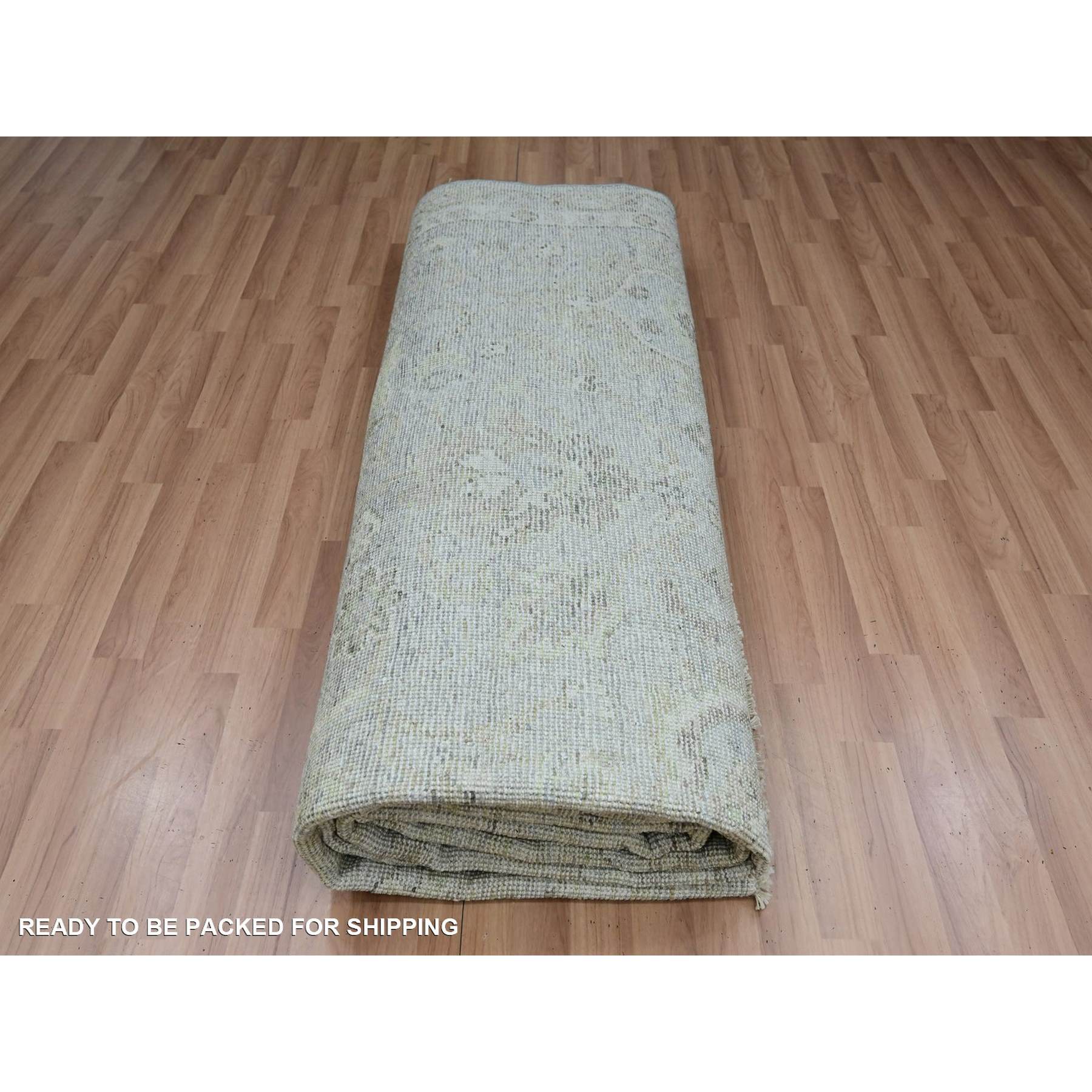 Oushak-And-Peshawar-Hand-Knotted-Rug-416530
