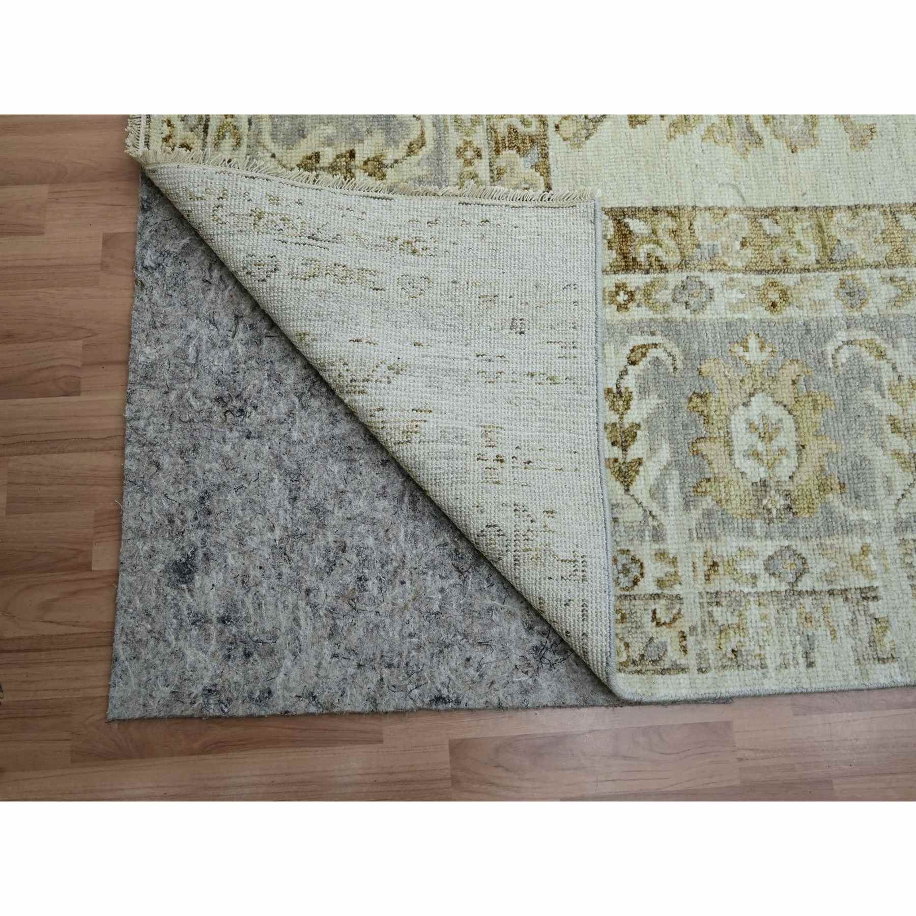 Oushak-And-Peshawar-Hand-Knotted-Rug-416535
