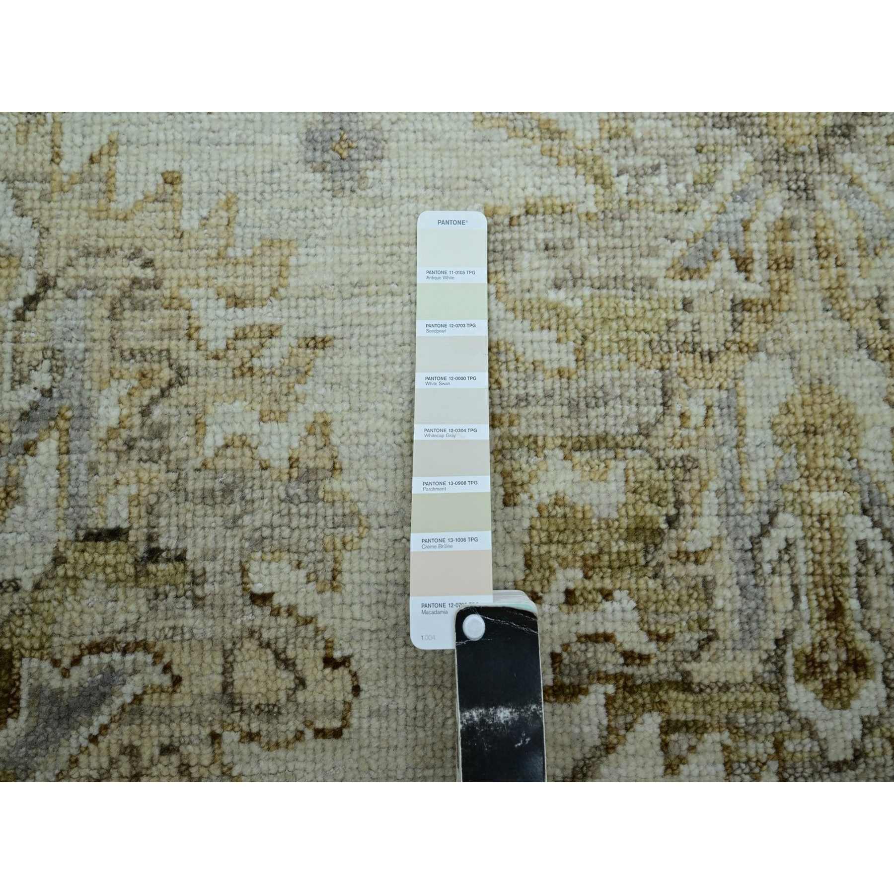 Oushak-And-Peshawar-Hand-Knotted-Rug-416535