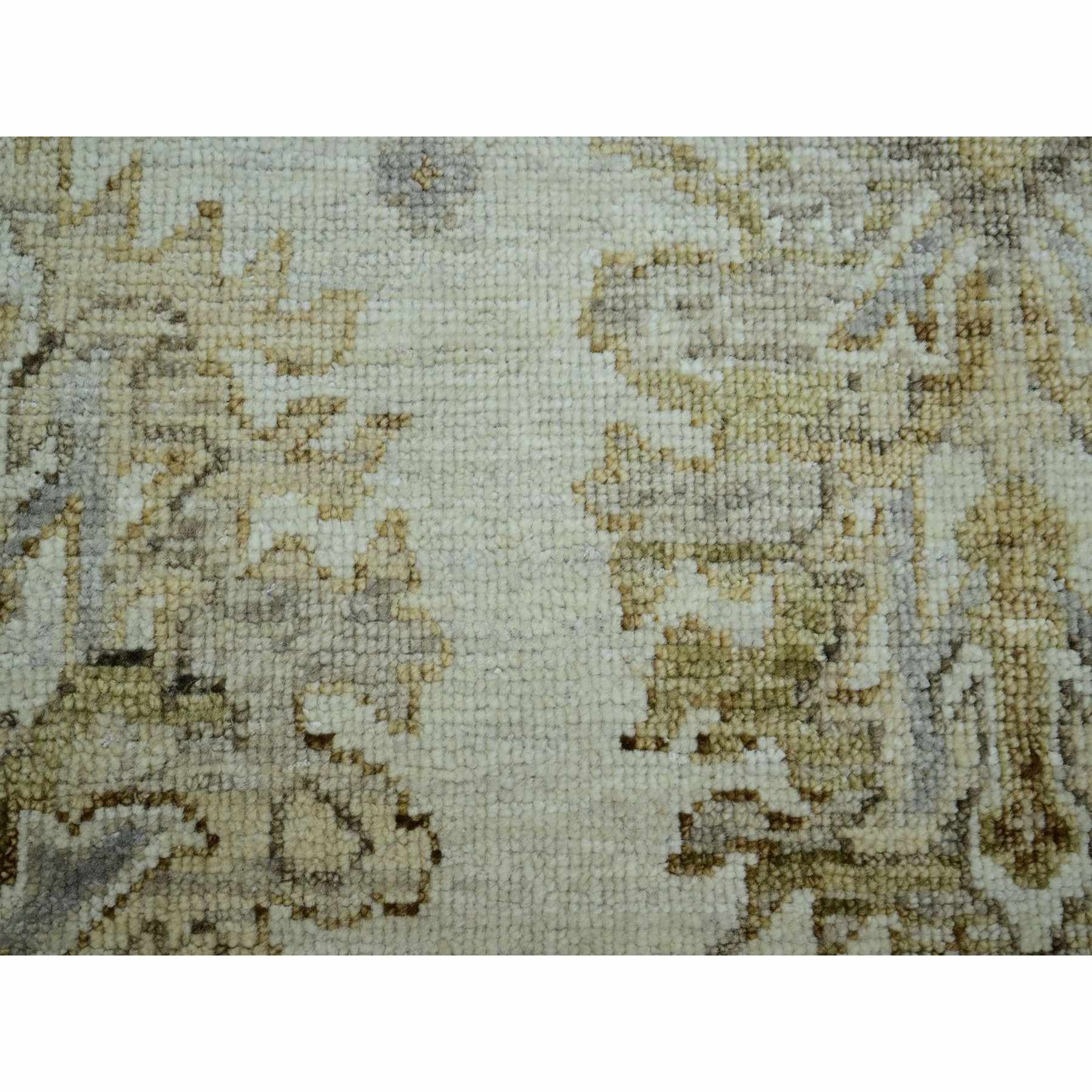 Oushak-And-Peshawar-Hand-Knotted-Rug-416535
