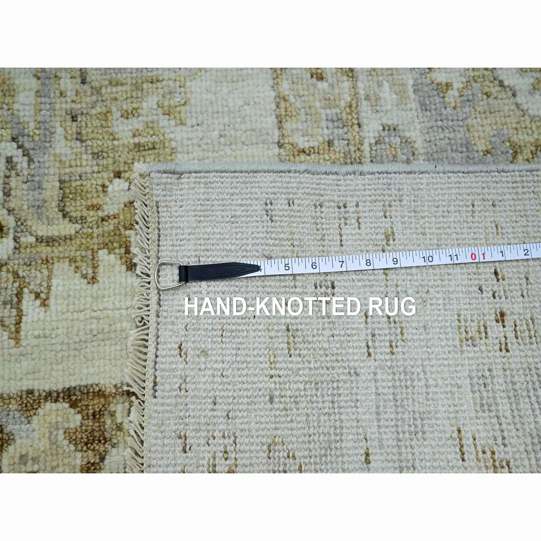 Oushak-And-Peshawar-Hand-Knotted-Rug-416535