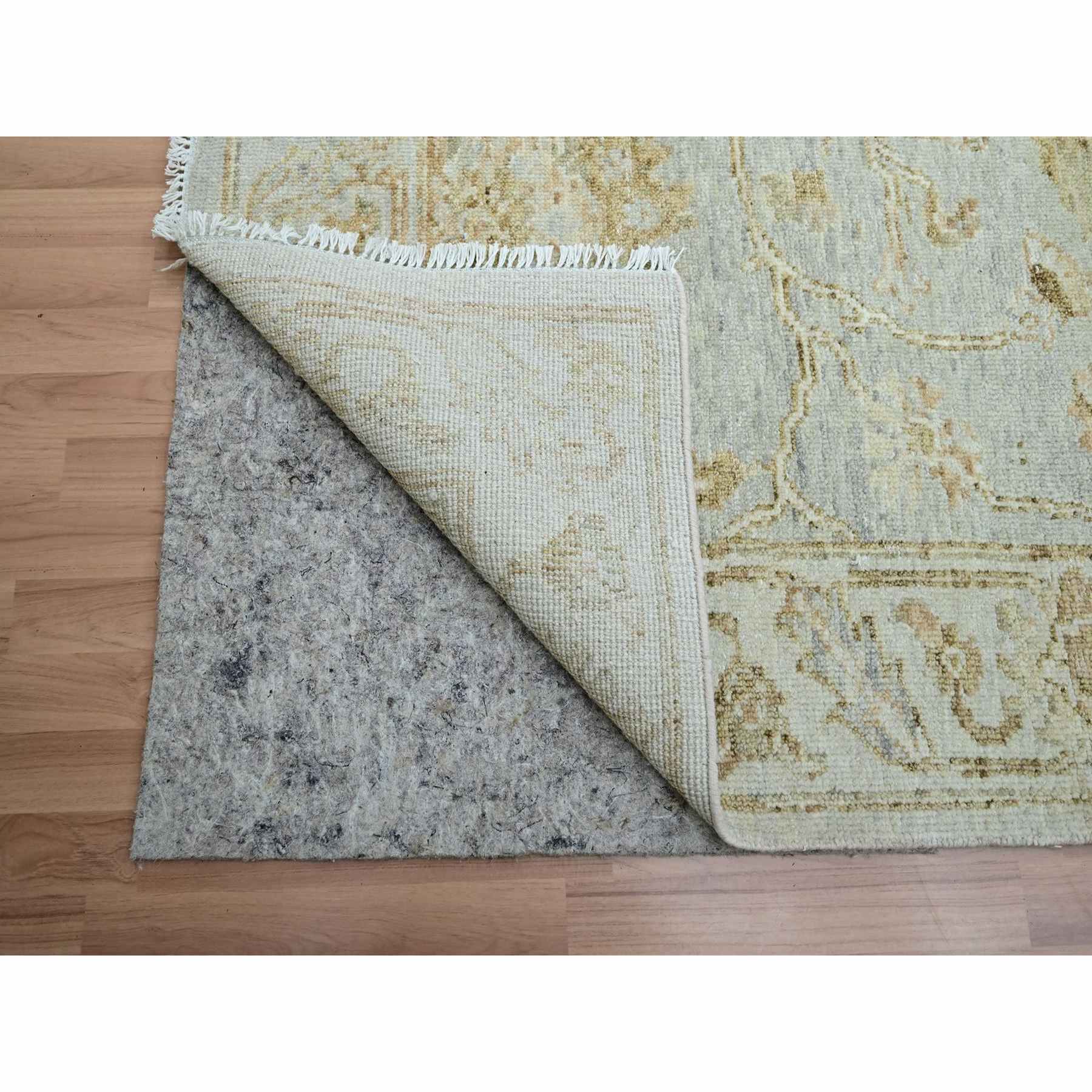 Oushak-And-Peshawar-Hand-Knotted-Rug-416540