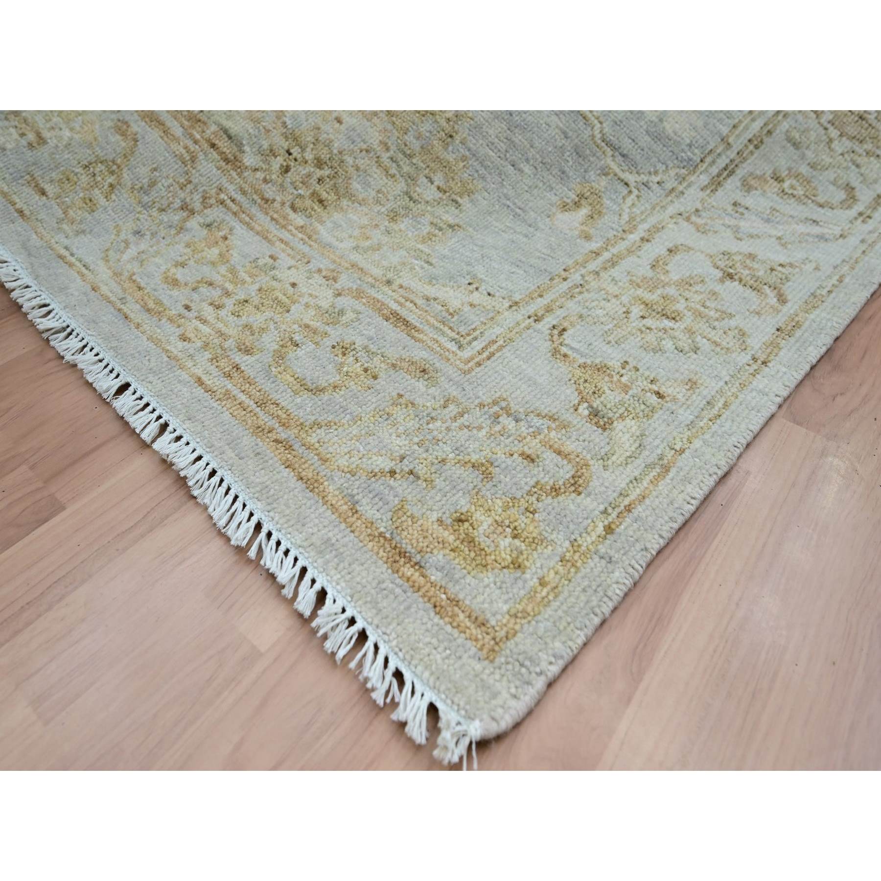 Oushak-And-Peshawar-Hand-Knotted-Rug-416540