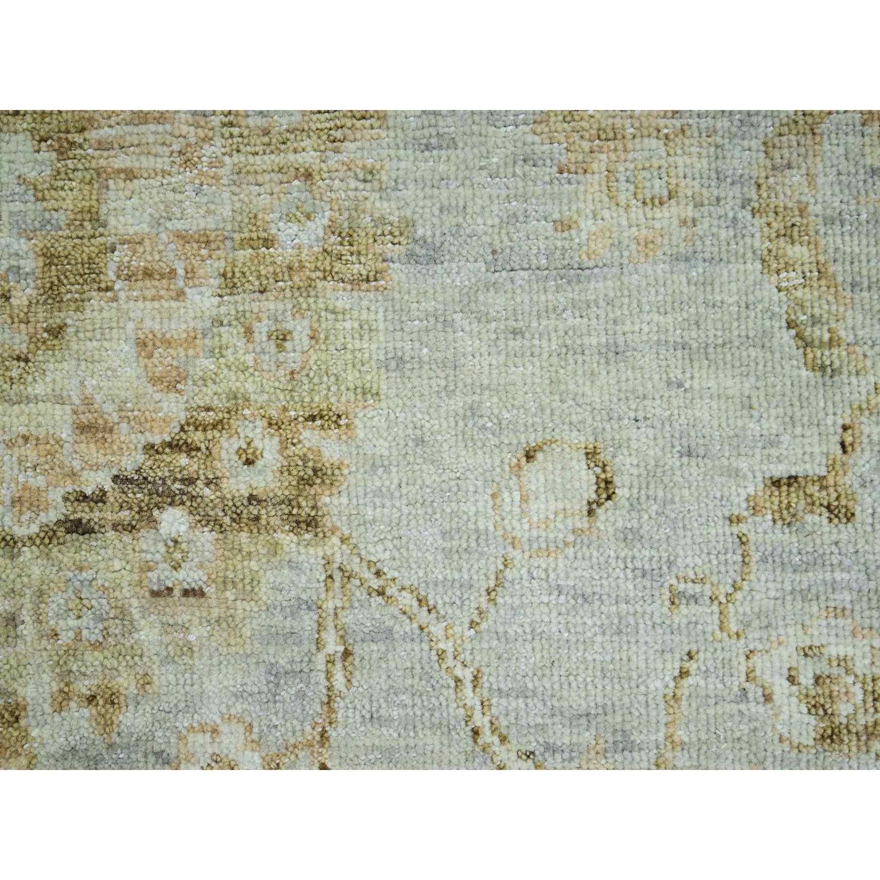 Oushak-And-Peshawar-Hand-Knotted-Rug-416540
