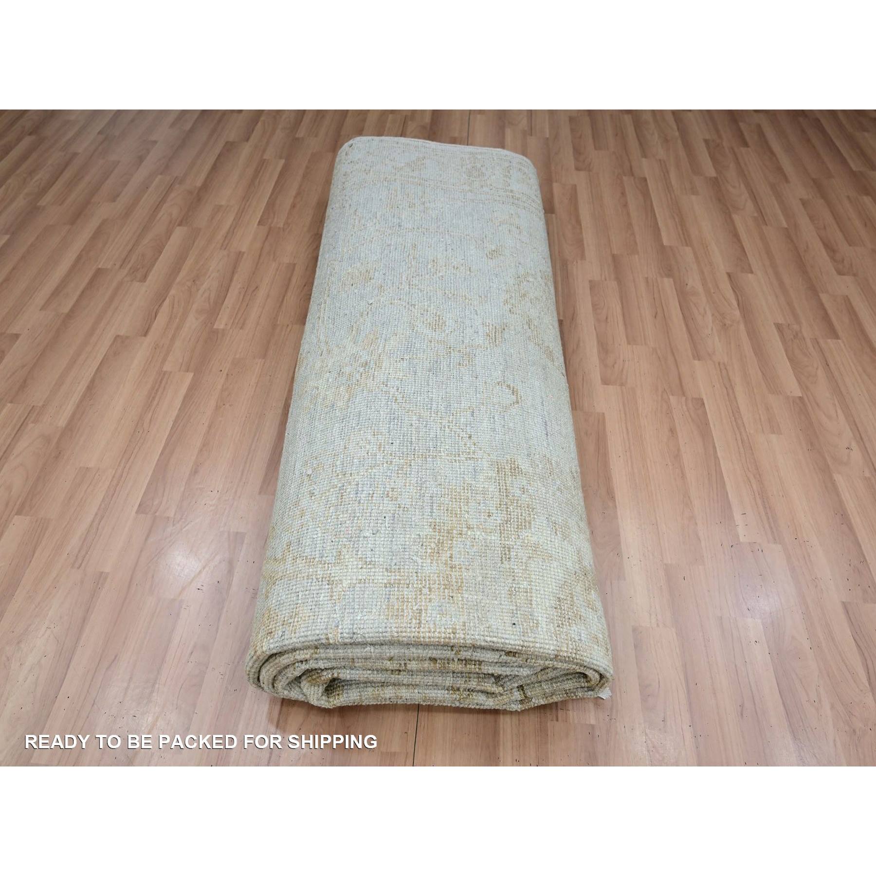 Oushak-And-Peshawar-Hand-Knotted-Rug-416540