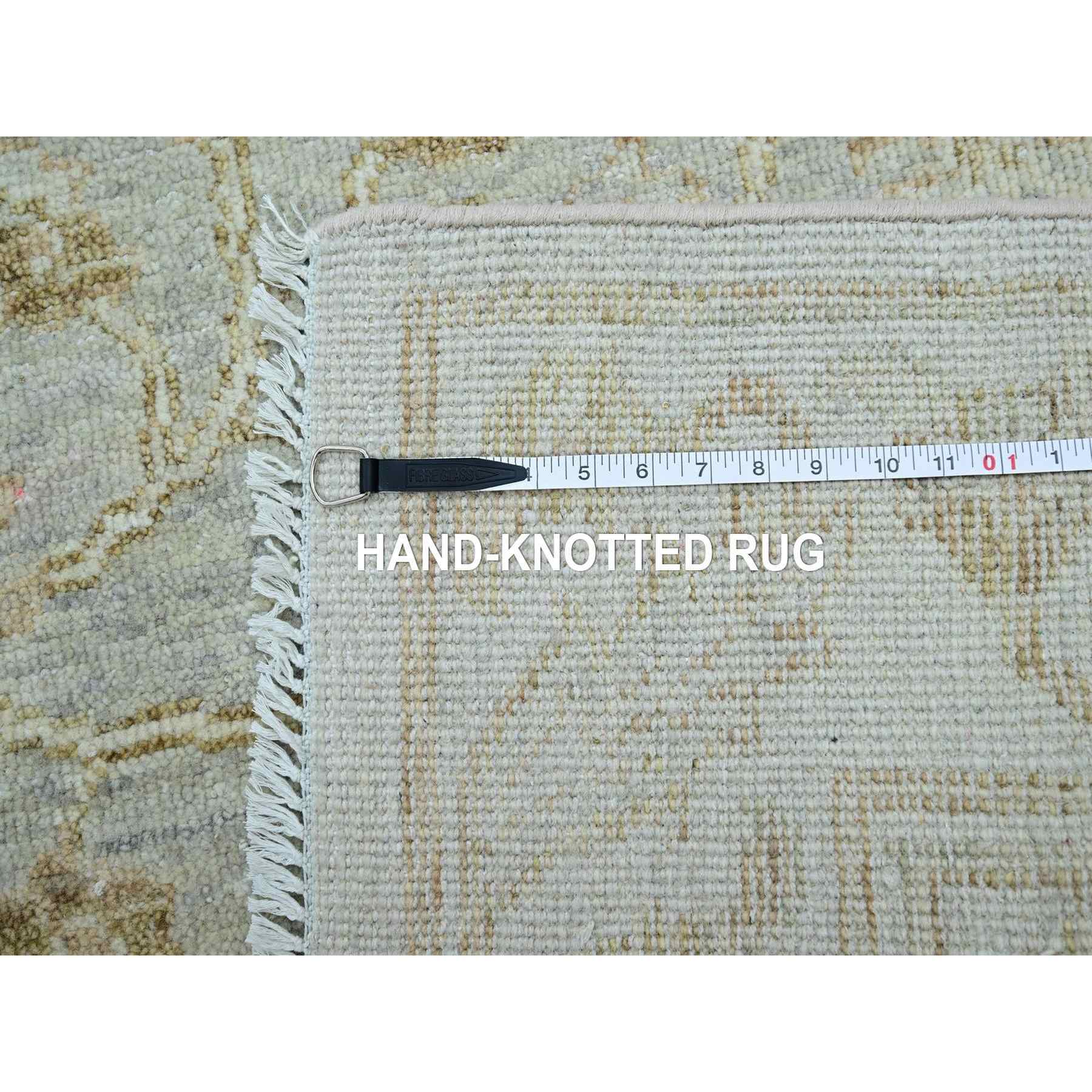 Oushak-And-Peshawar-Hand-Knotted-Rug-416540