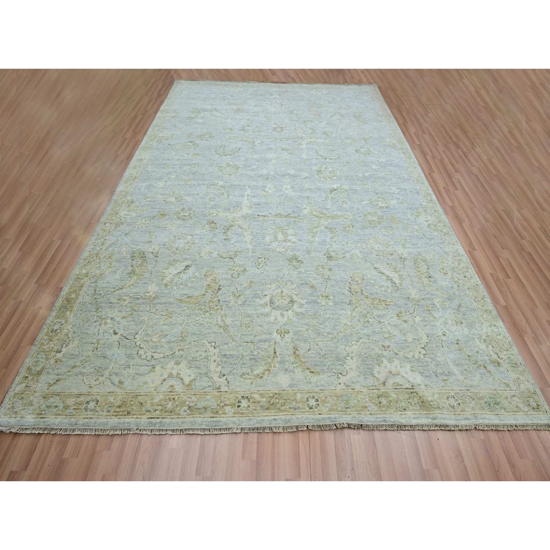 Oushak-And-Peshawar-Hand-Knotted-Rug-416545