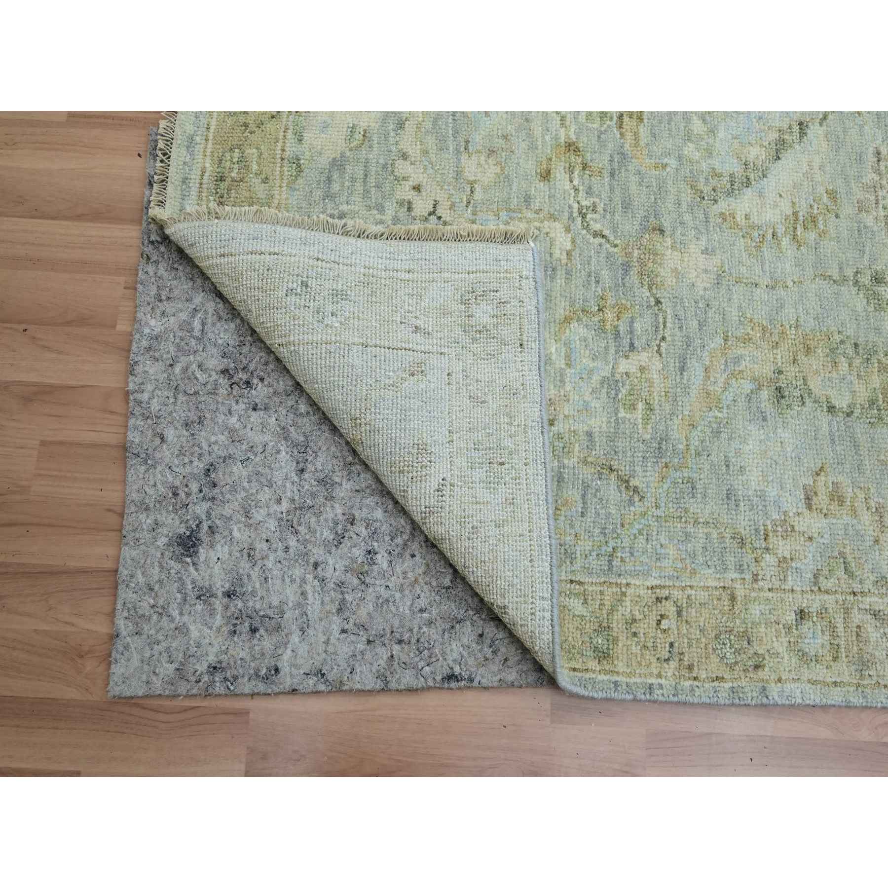 Oushak-And-Peshawar-Hand-Knotted-Rug-416545