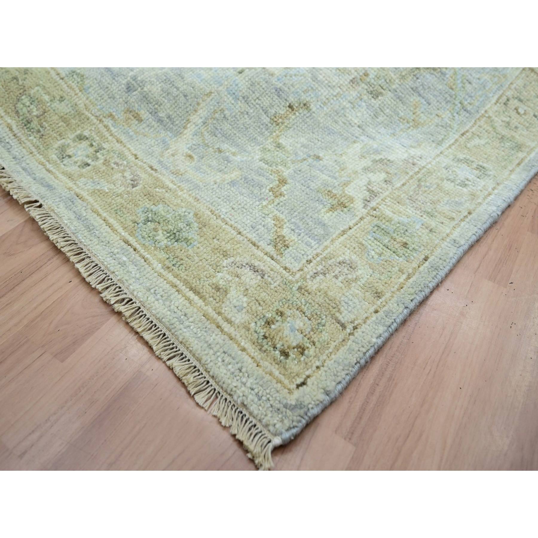 Oushak-And-Peshawar-Hand-Knotted-Rug-416545