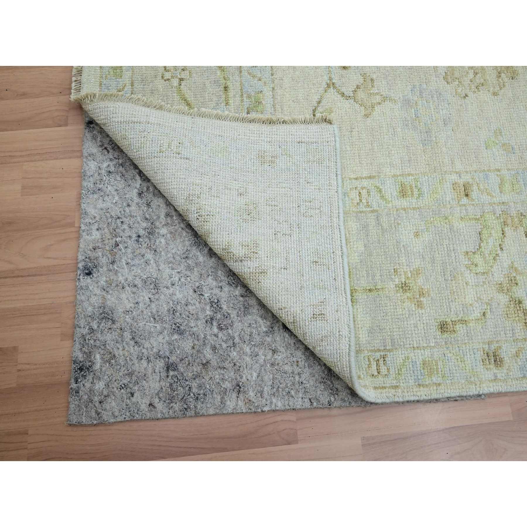 Oushak-And-Peshawar-Hand-Knotted-Rug-416550
