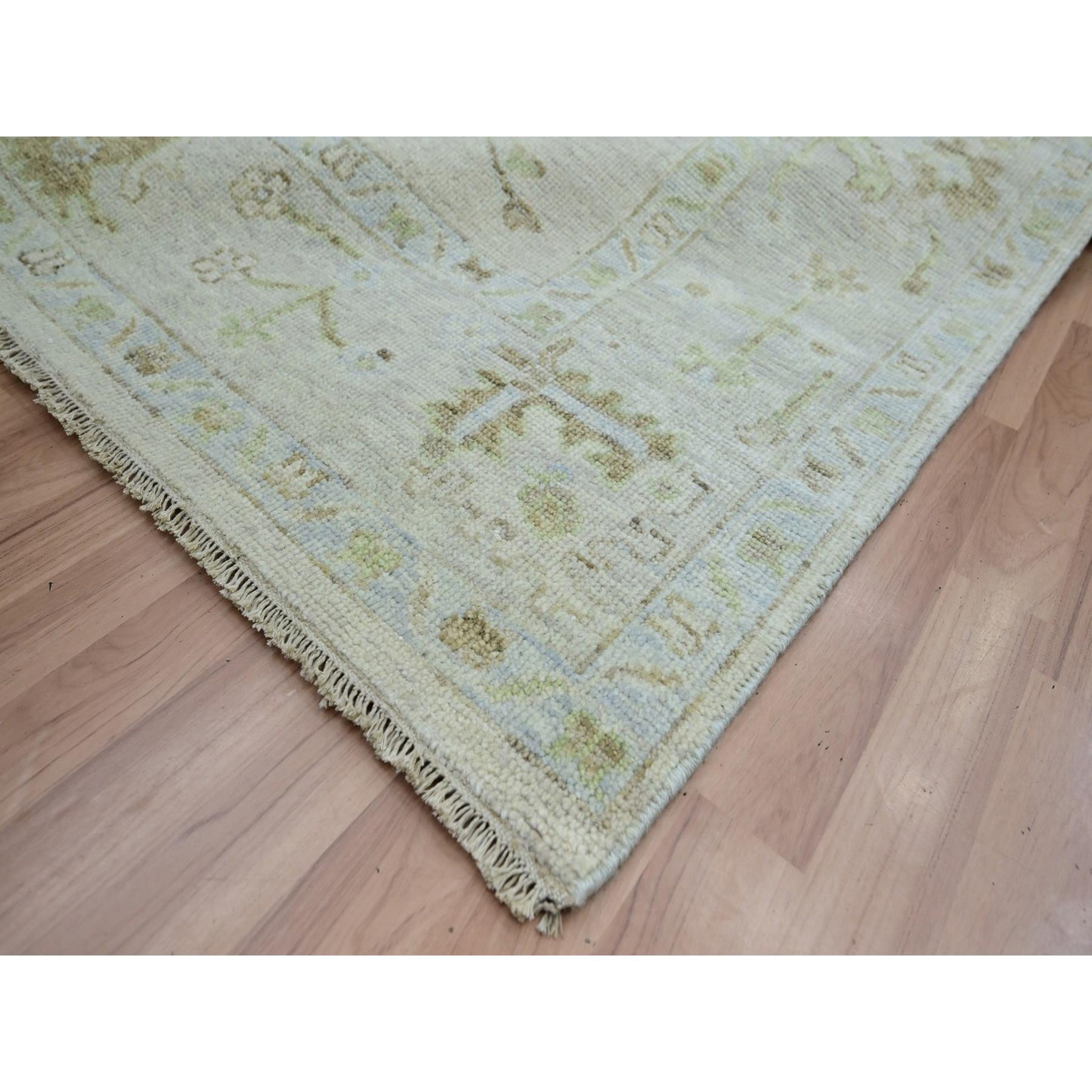 Oushak-And-Peshawar-Hand-Knotted-Rug-416550