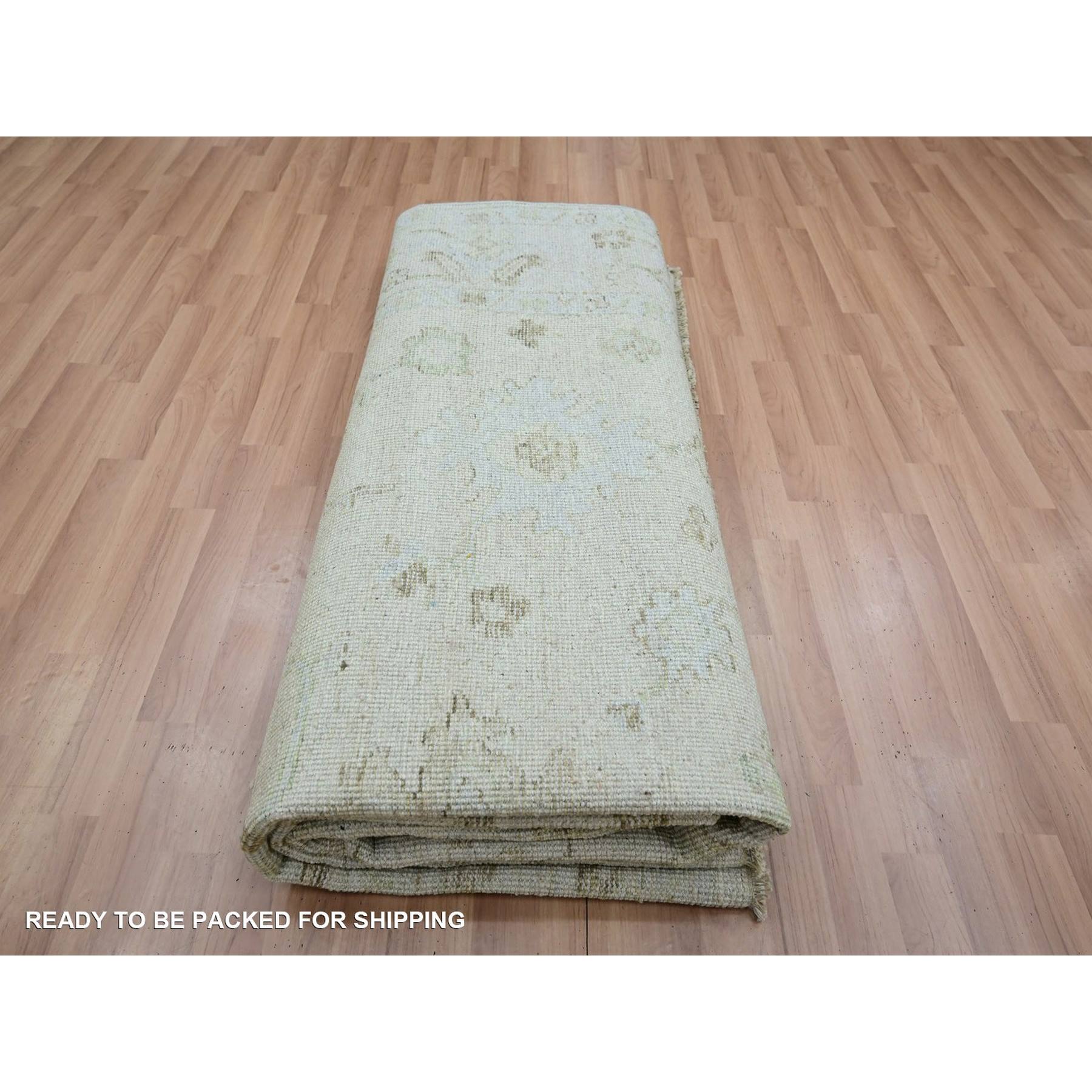 Oushak-And-Peshawar-Hand-Knotted-Rug-416550