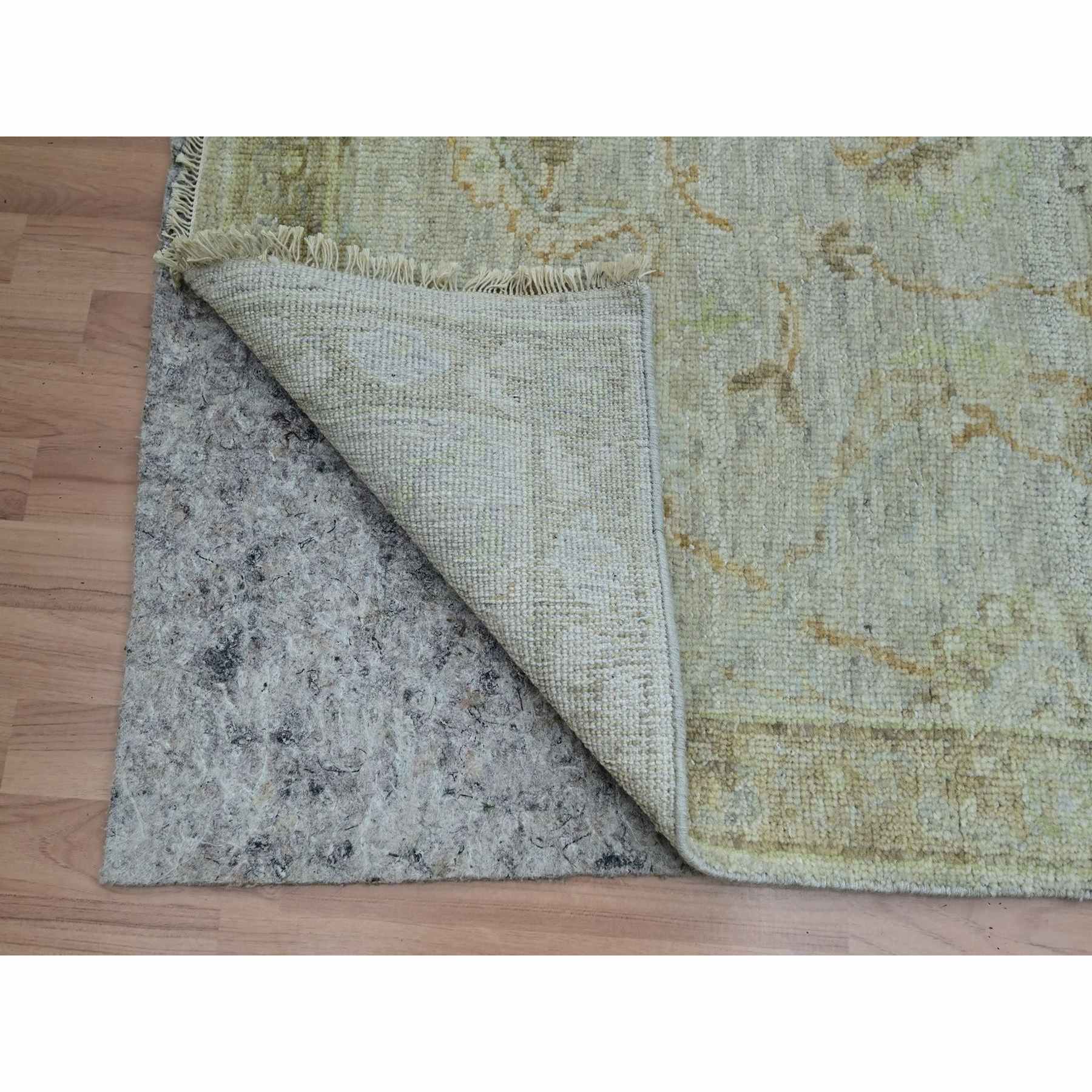 Oushak-And-Peshawar-Hand-Knotted-Rug-416560