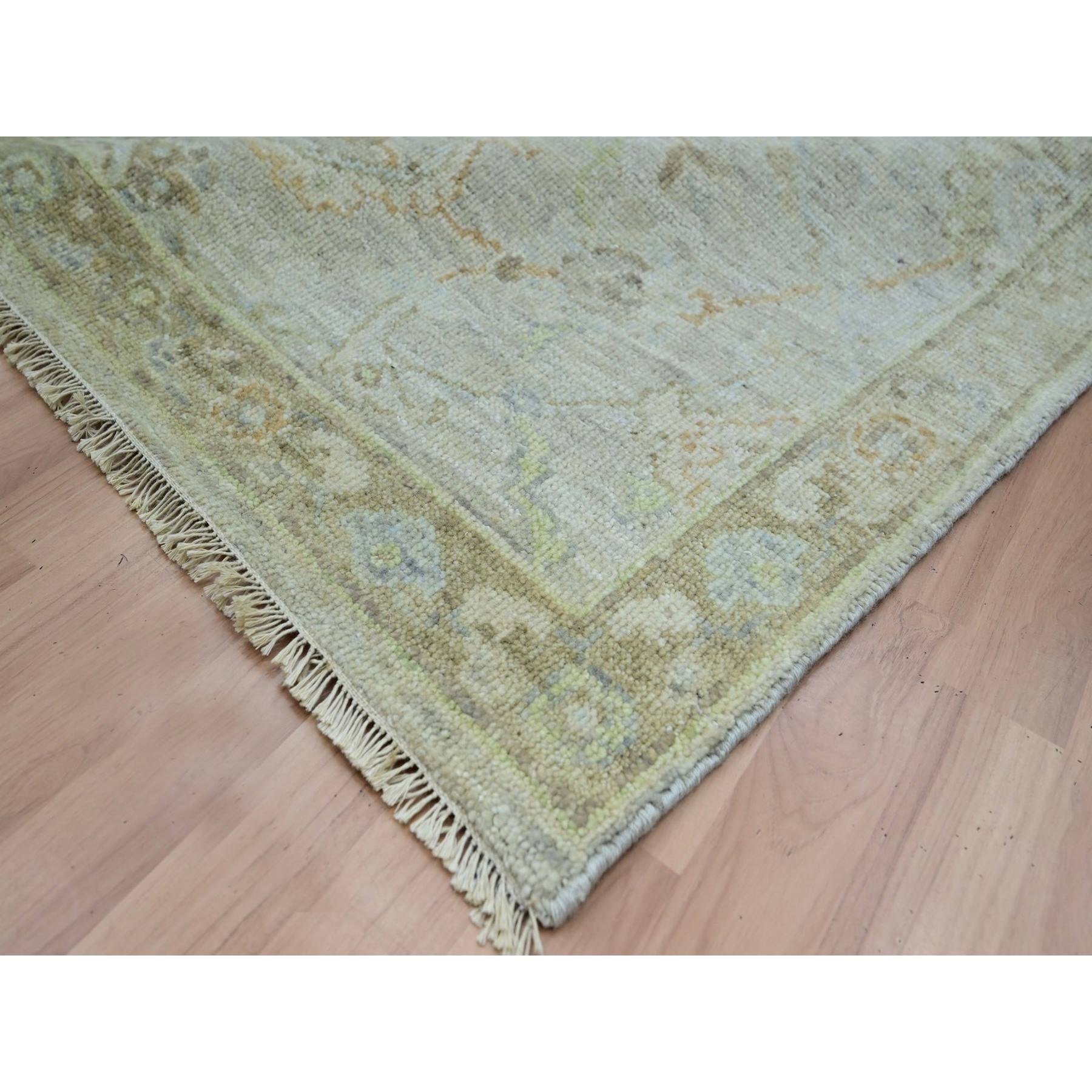 Oushak-And-Peshawar-Hand-Knotted-Rug-416560