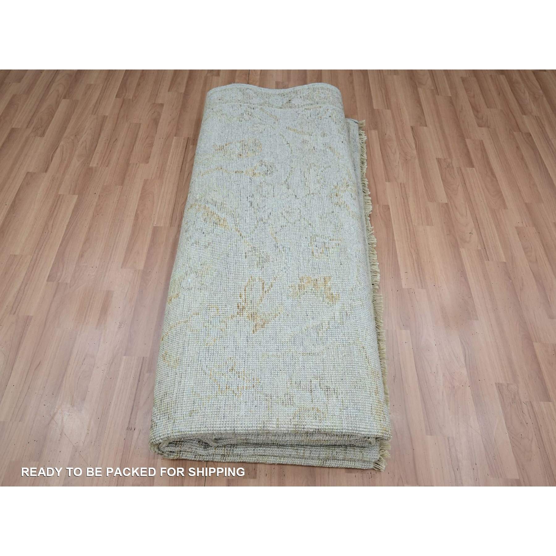 Oushak-And-Peshawar-Hand-Knotted-Rug-416560