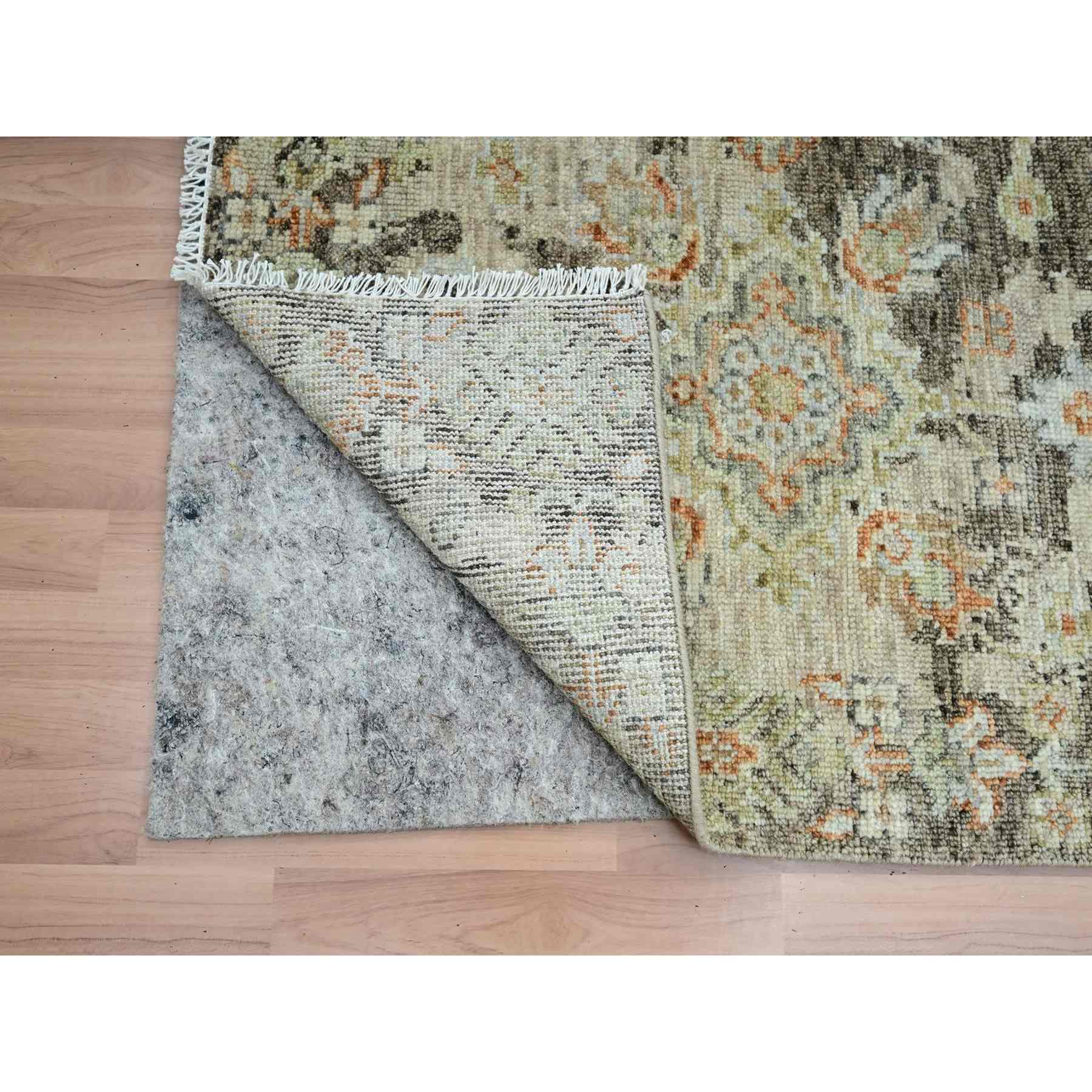 Oushak-And-Peshawar-Hand-Knotted-Rug-416565