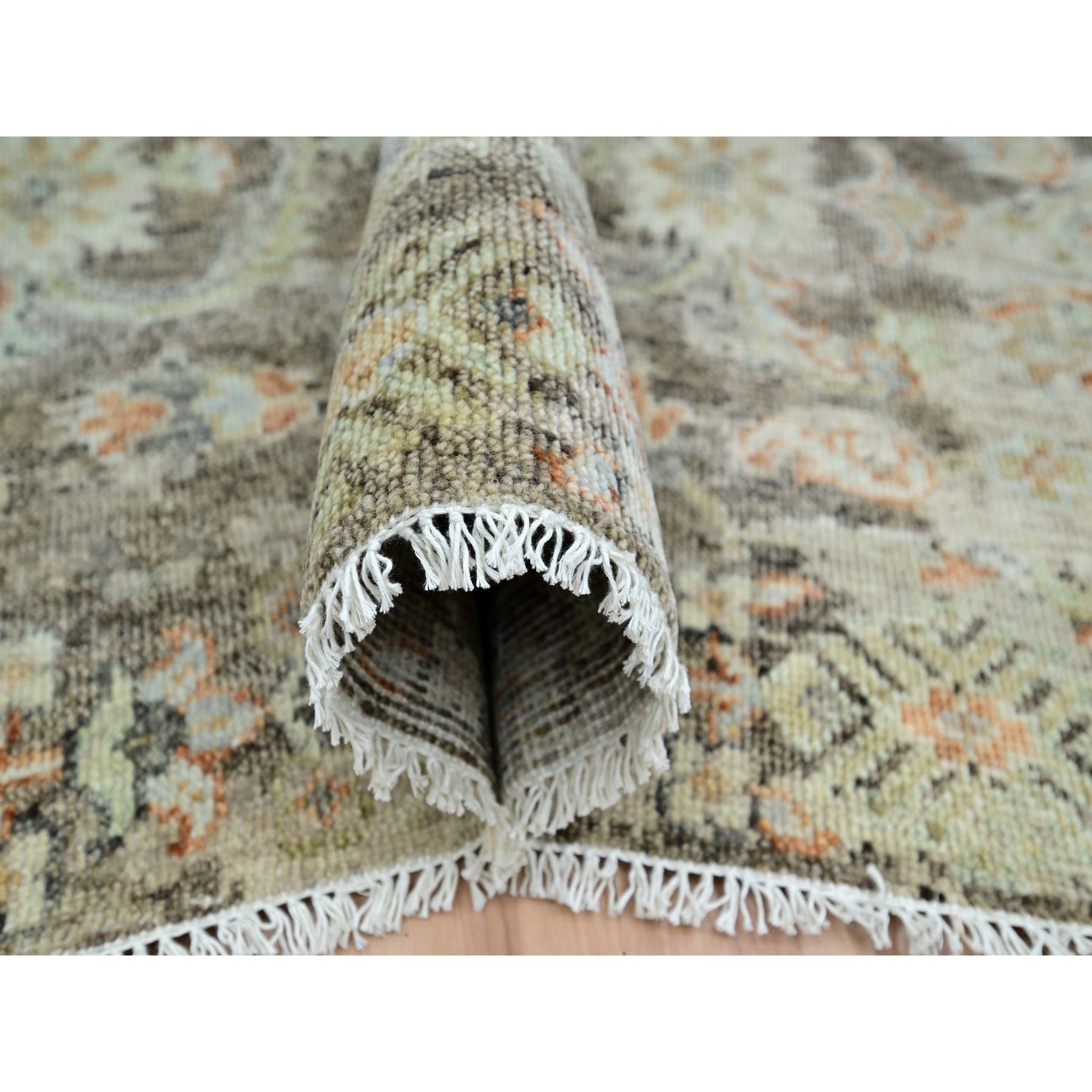 Oushak-And-Peshawar-Hand-Knotted-Rug-416565