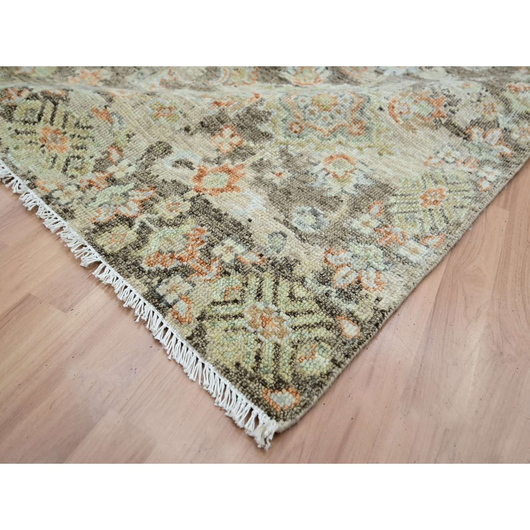 Oushak-And-Peshawar-Hand-Knotted-Rug-416565