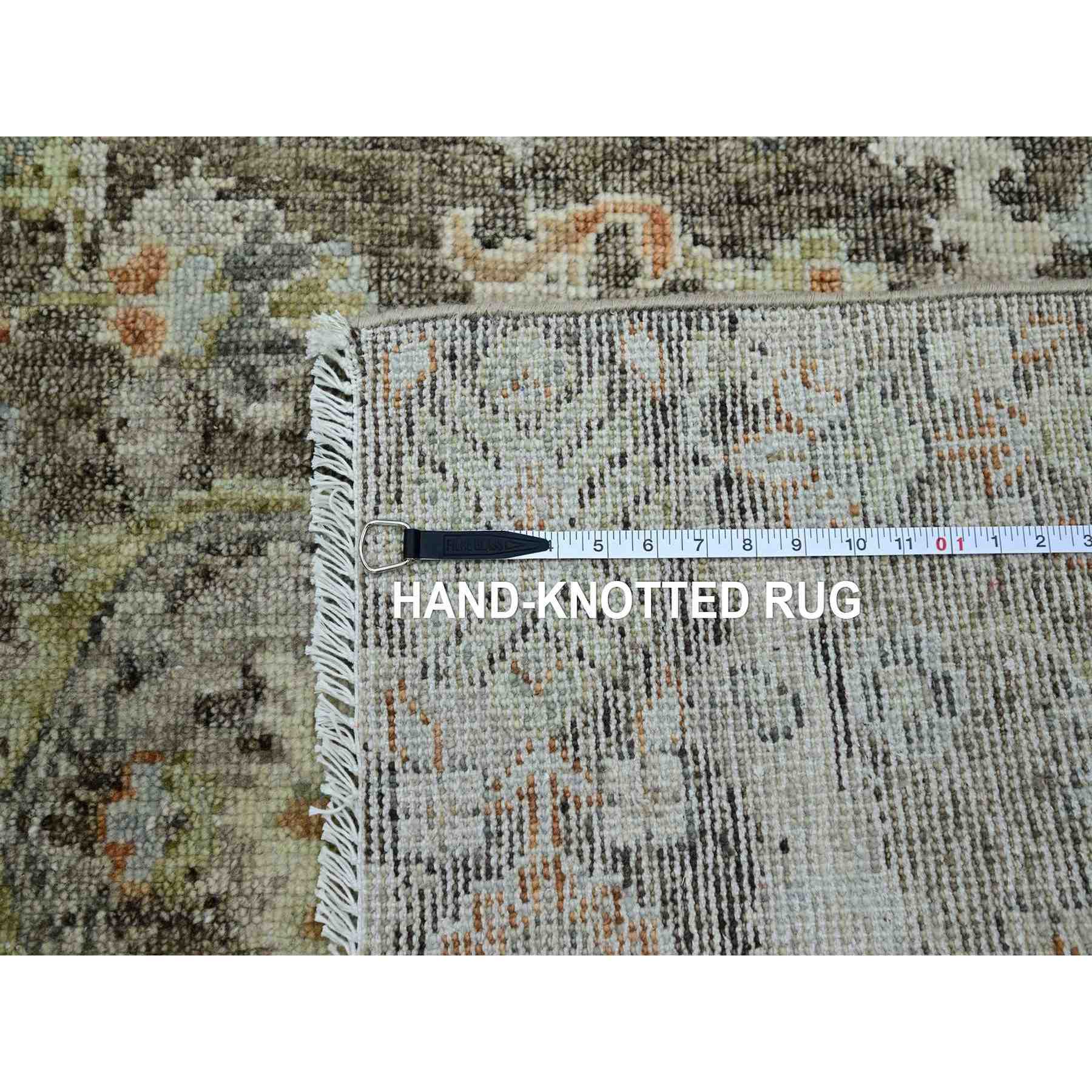 Oushak-And-Peshawar-Hand-Knotted-Rug-416565