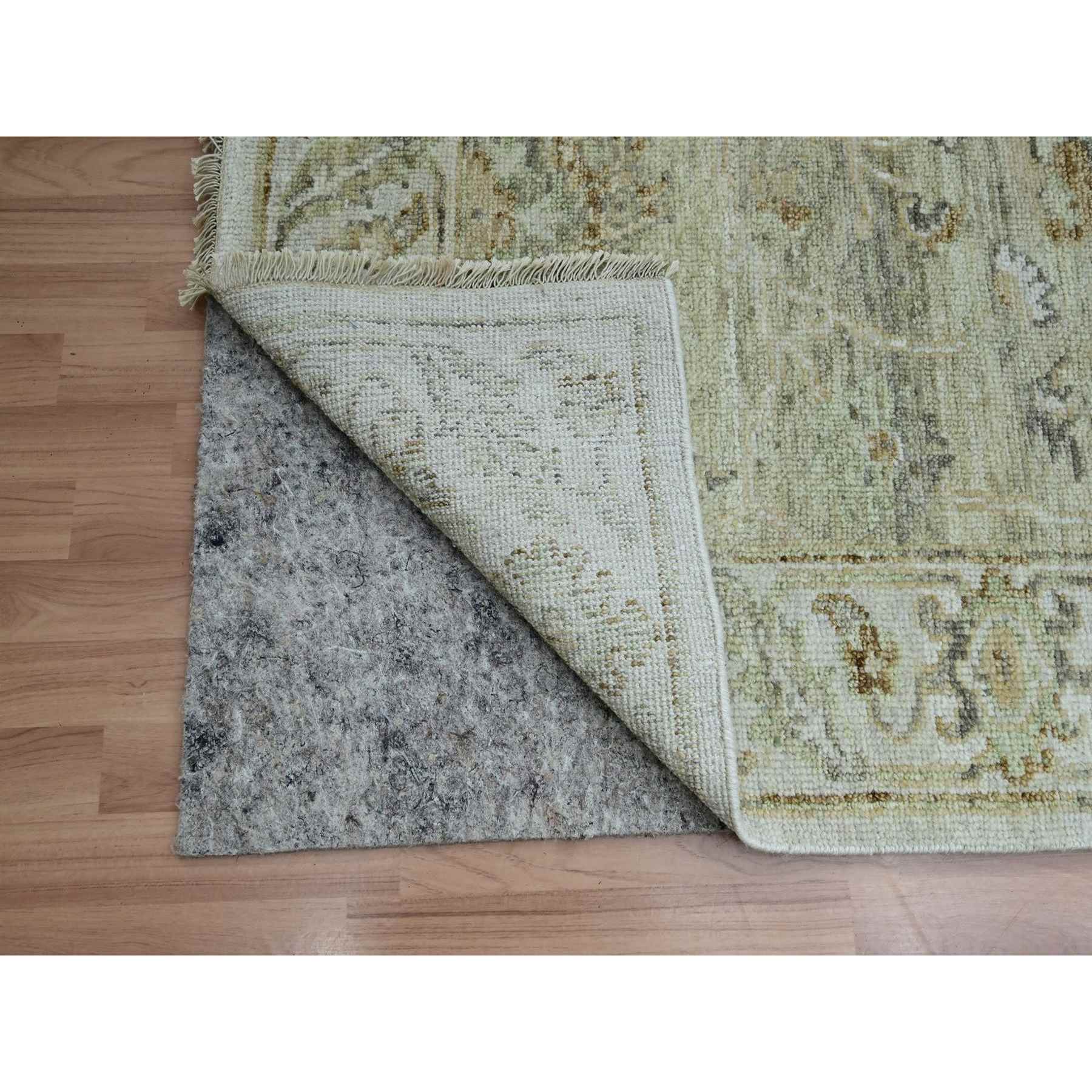 Oushak-And-Peshawar-Hand-Knotted-Rug-416570