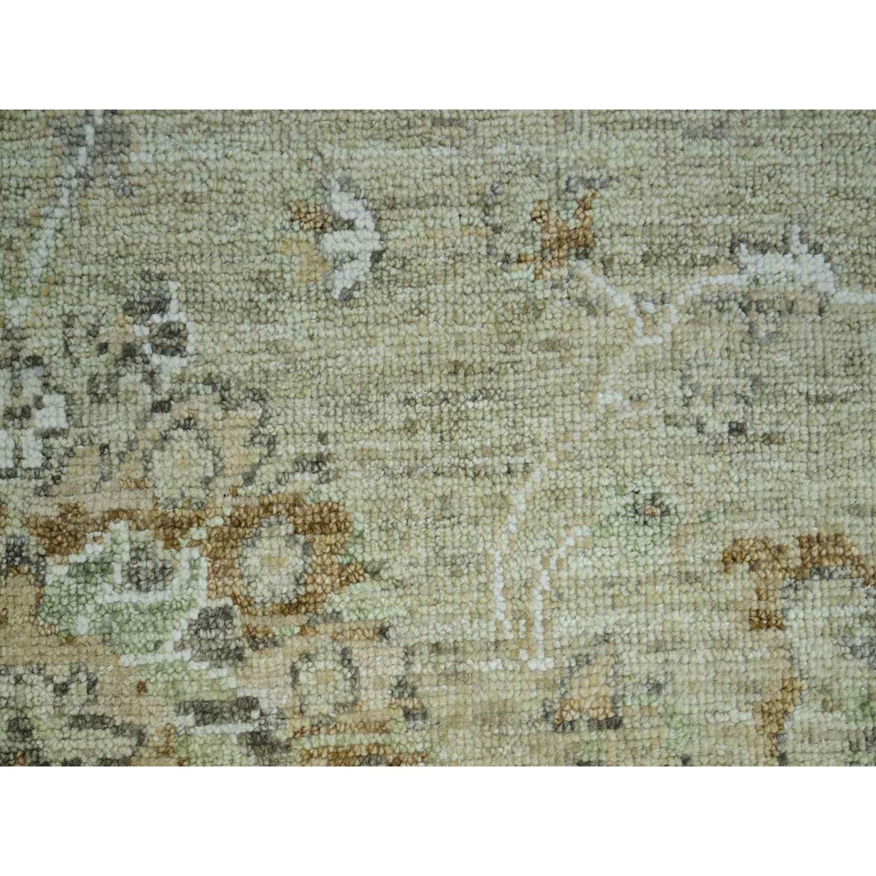 Oushak-And-Peshawar-Hand-Knotted-Rug-416570