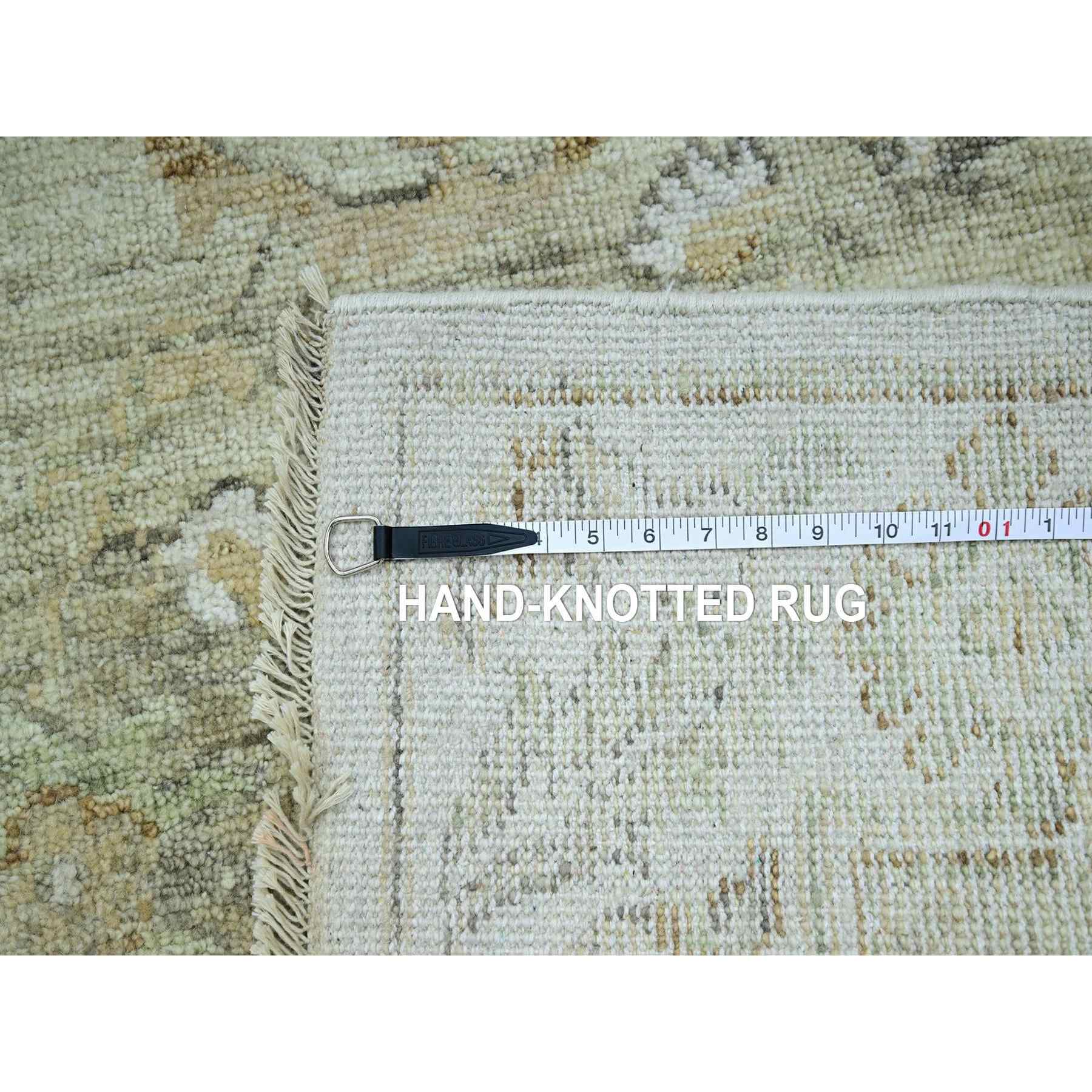 Oushak-And-Peshawar-Hand-Knotted-Rug-416570