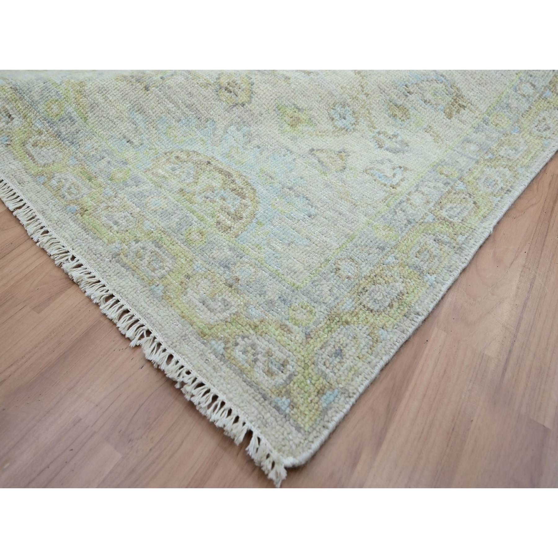 Oushak-And-Peshawar-Hand-Knotted-Rug-416575