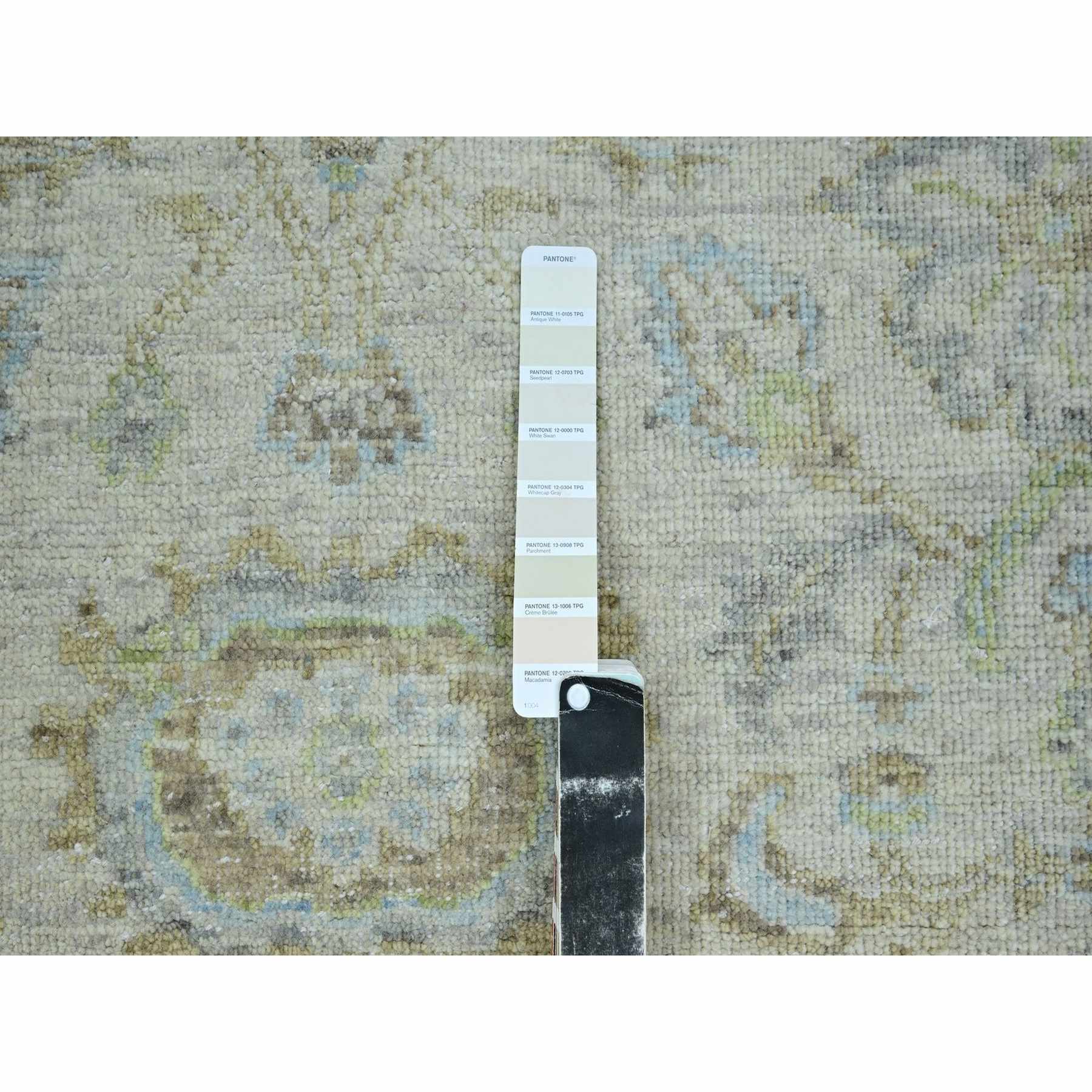 Oushak-And-Peshawar-Hand-Knotted-Rug-416575