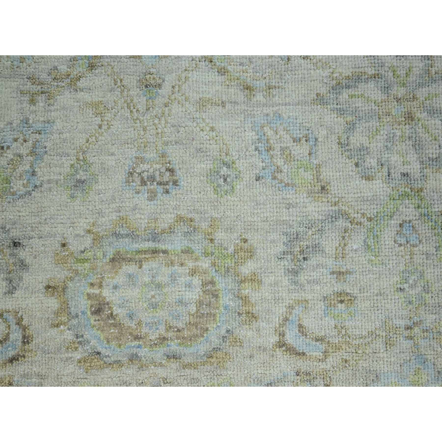 Oushak-And-Peshawar-Hand-Knotted-Rug-416575