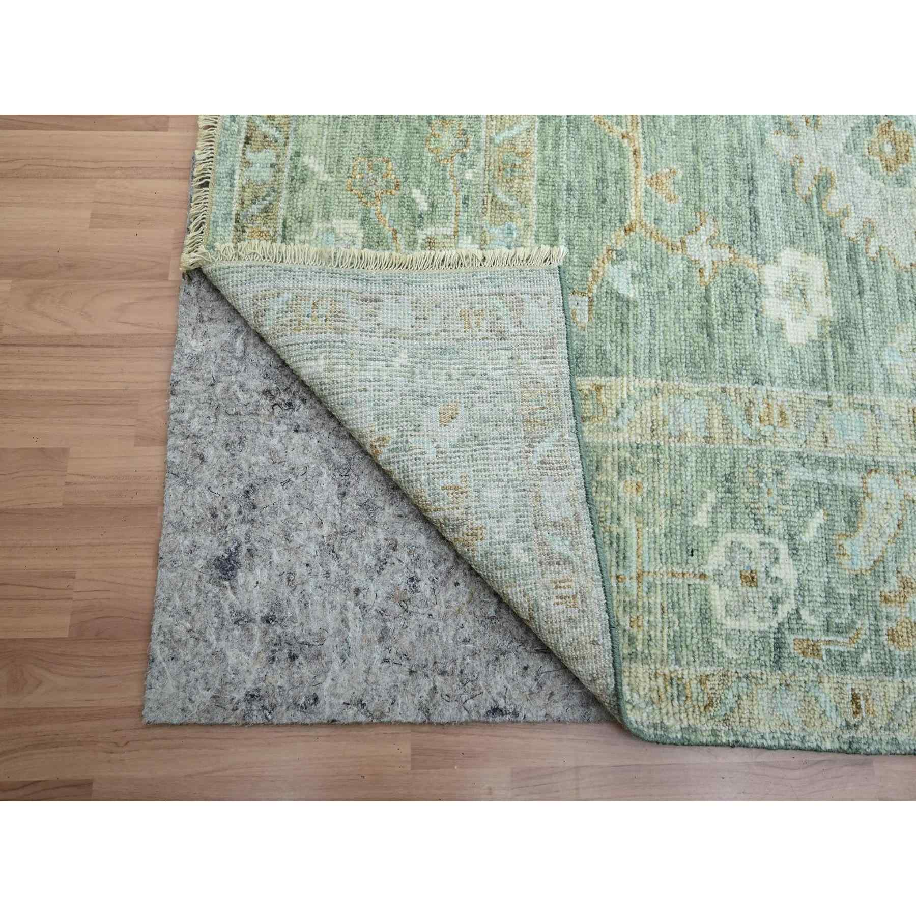 Oushak-And-Peshawar-Hand-Knotted-Rug-416580