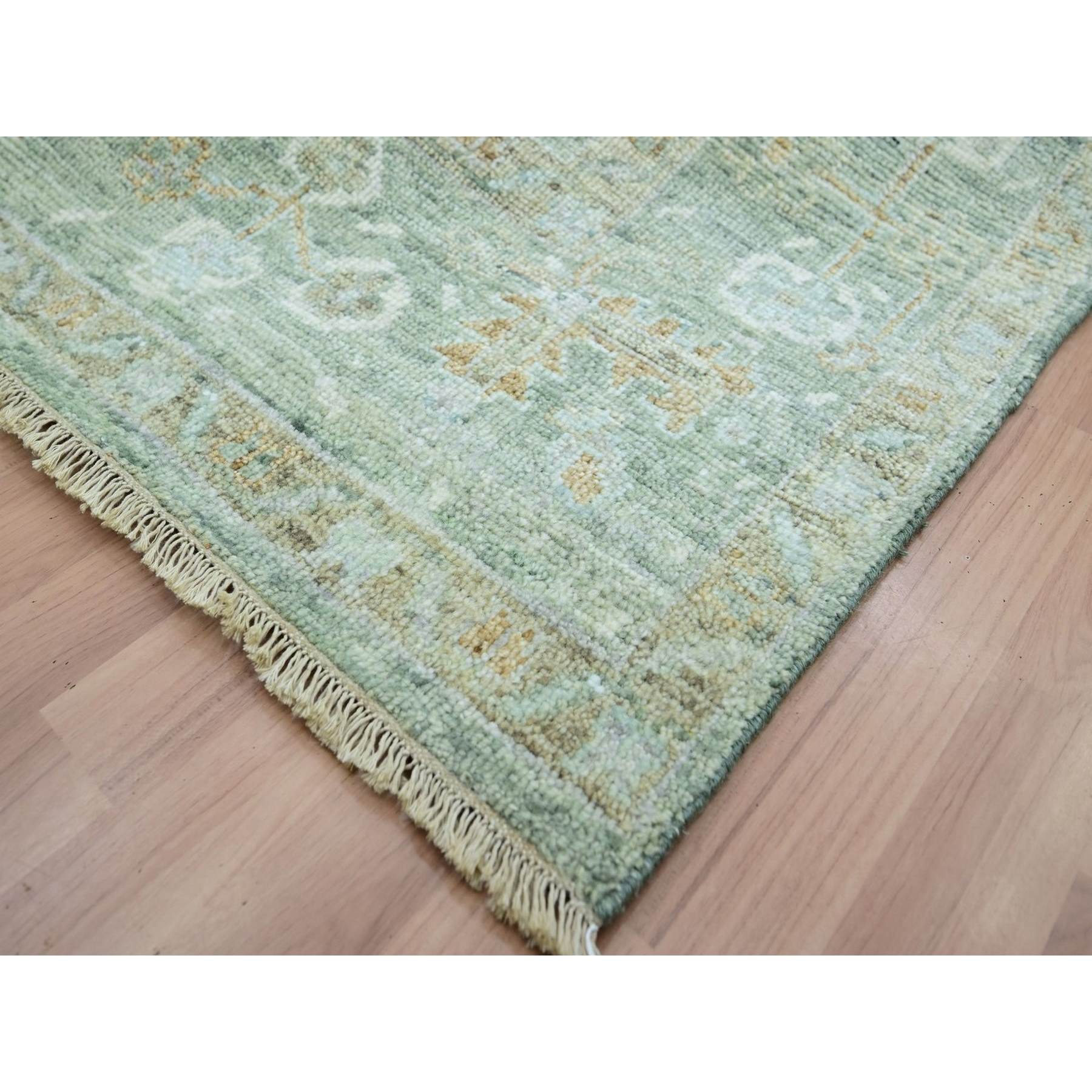 Oushak-And-Peshawar-Hand-Knotted-Rug-416580