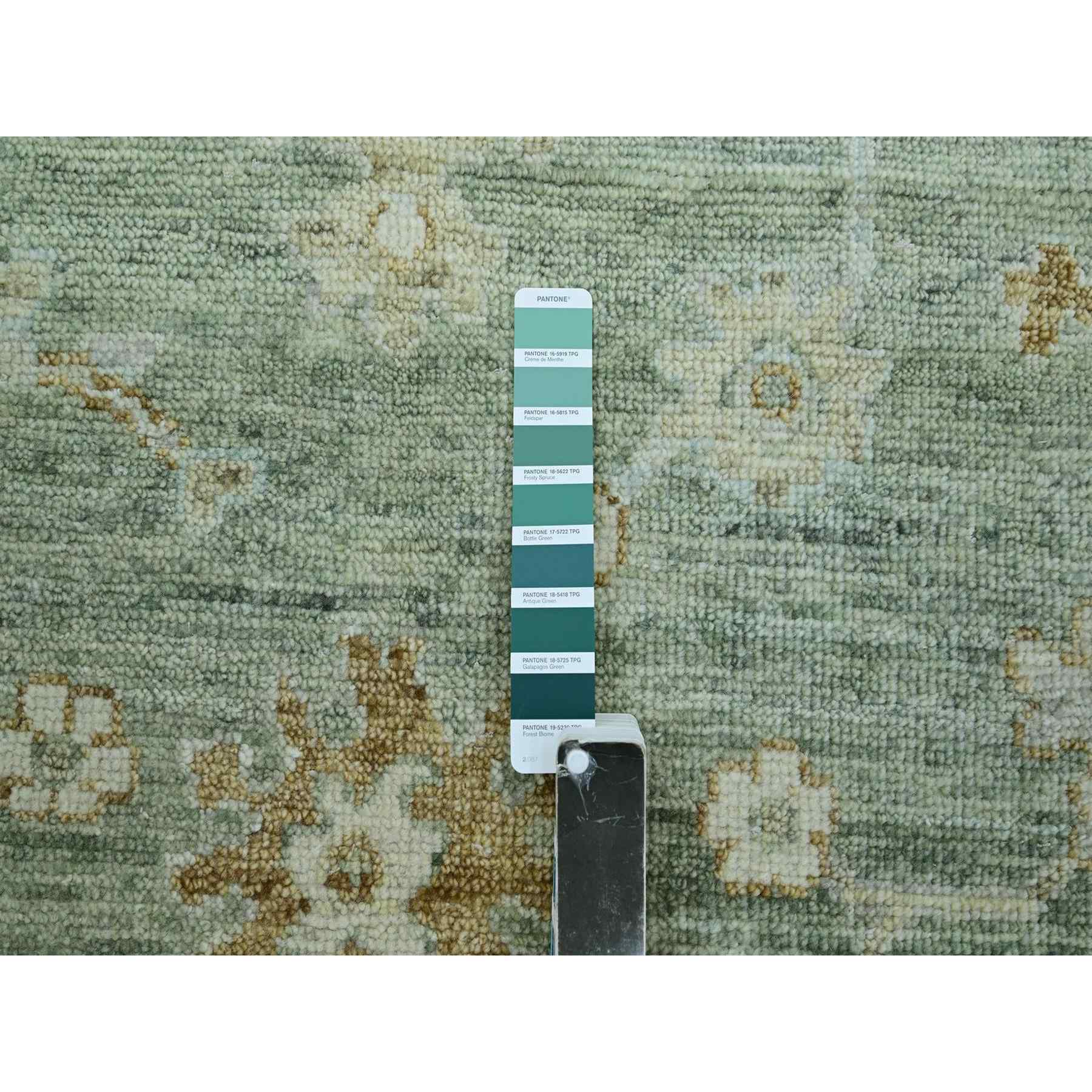 Oushak-And-Peshawar-Hand-Knotted-Rug-416580