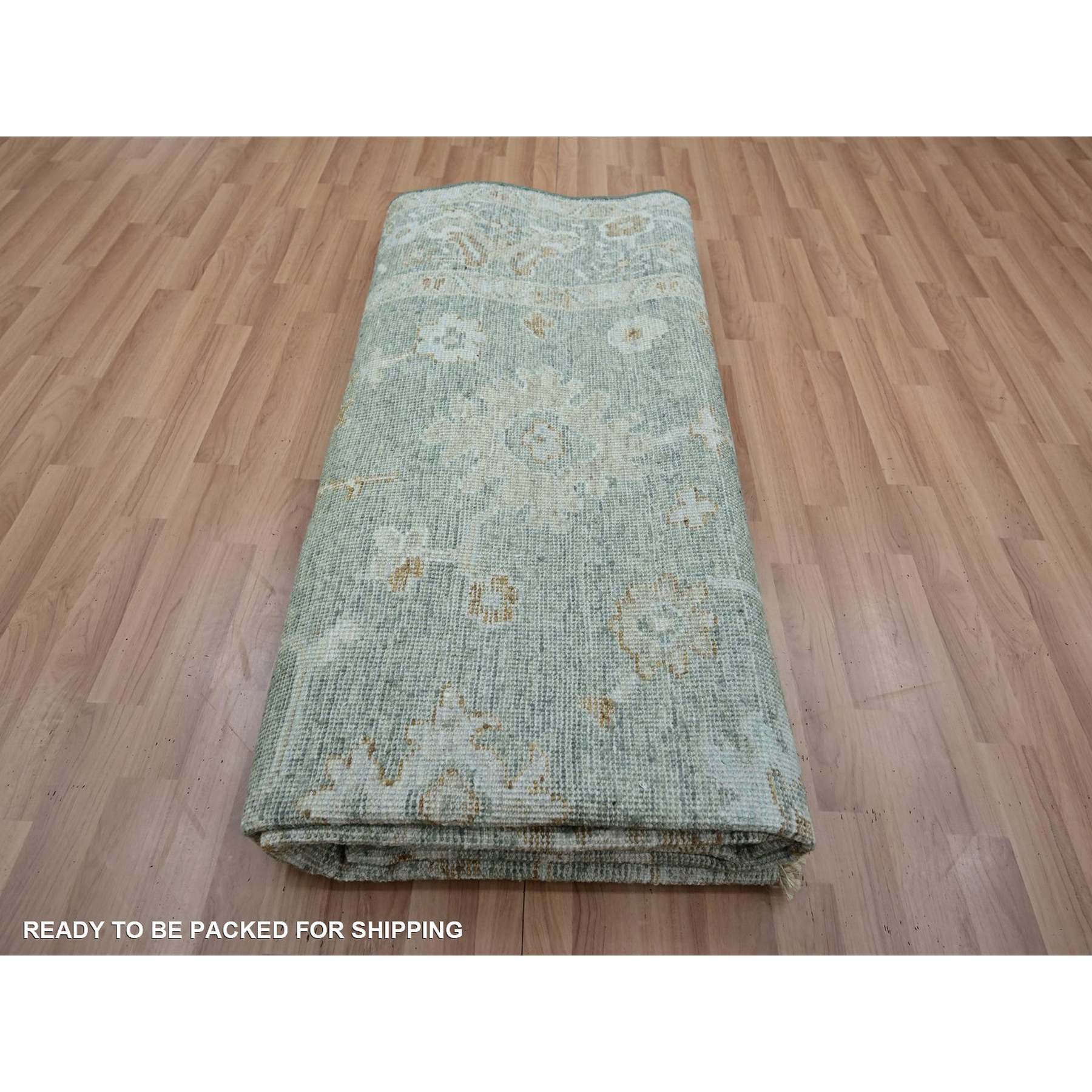 Oushak-And-Peshawar-Hand-Knotted-Rug-416580