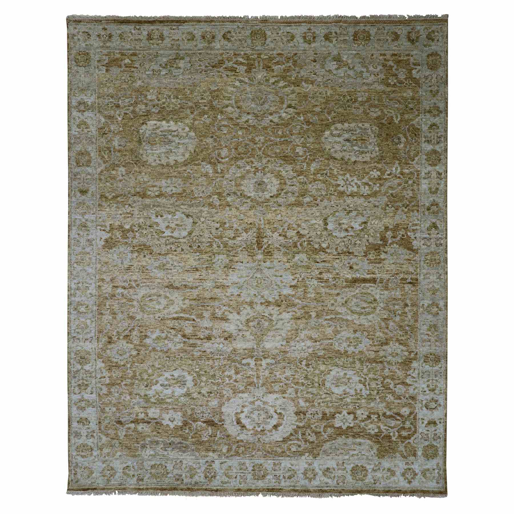 Oushak-And-Peshawar-Hand-Knotted-Rug-416585