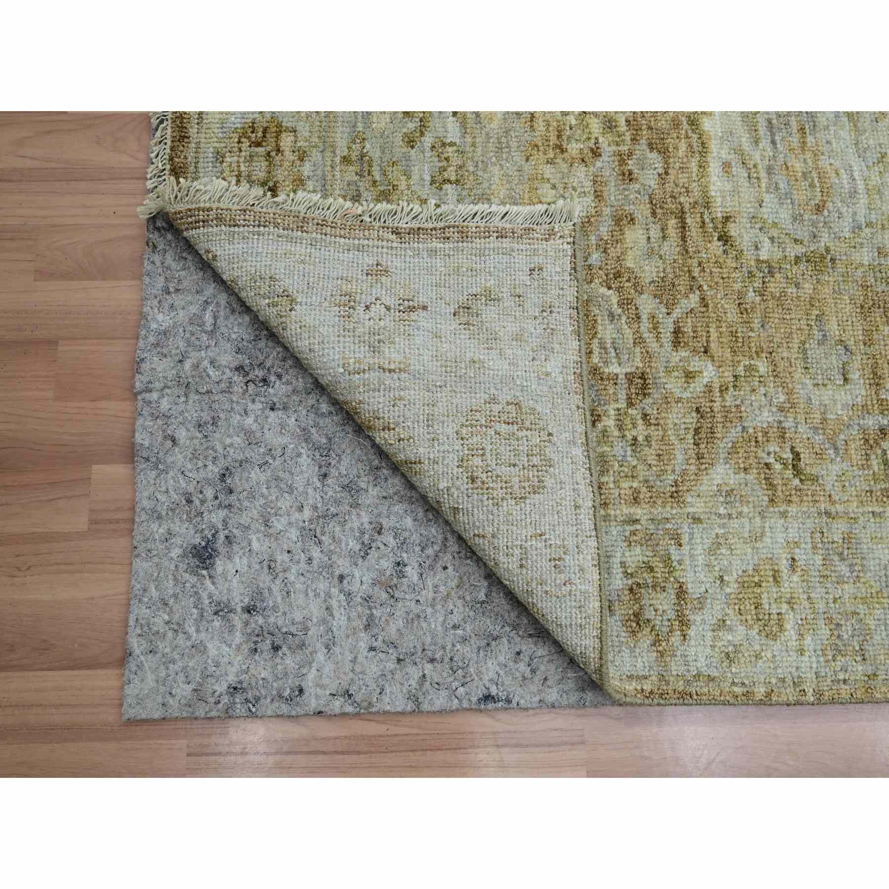 Oushak-And-Peshawar-Hand-Knotted-Rug-416585